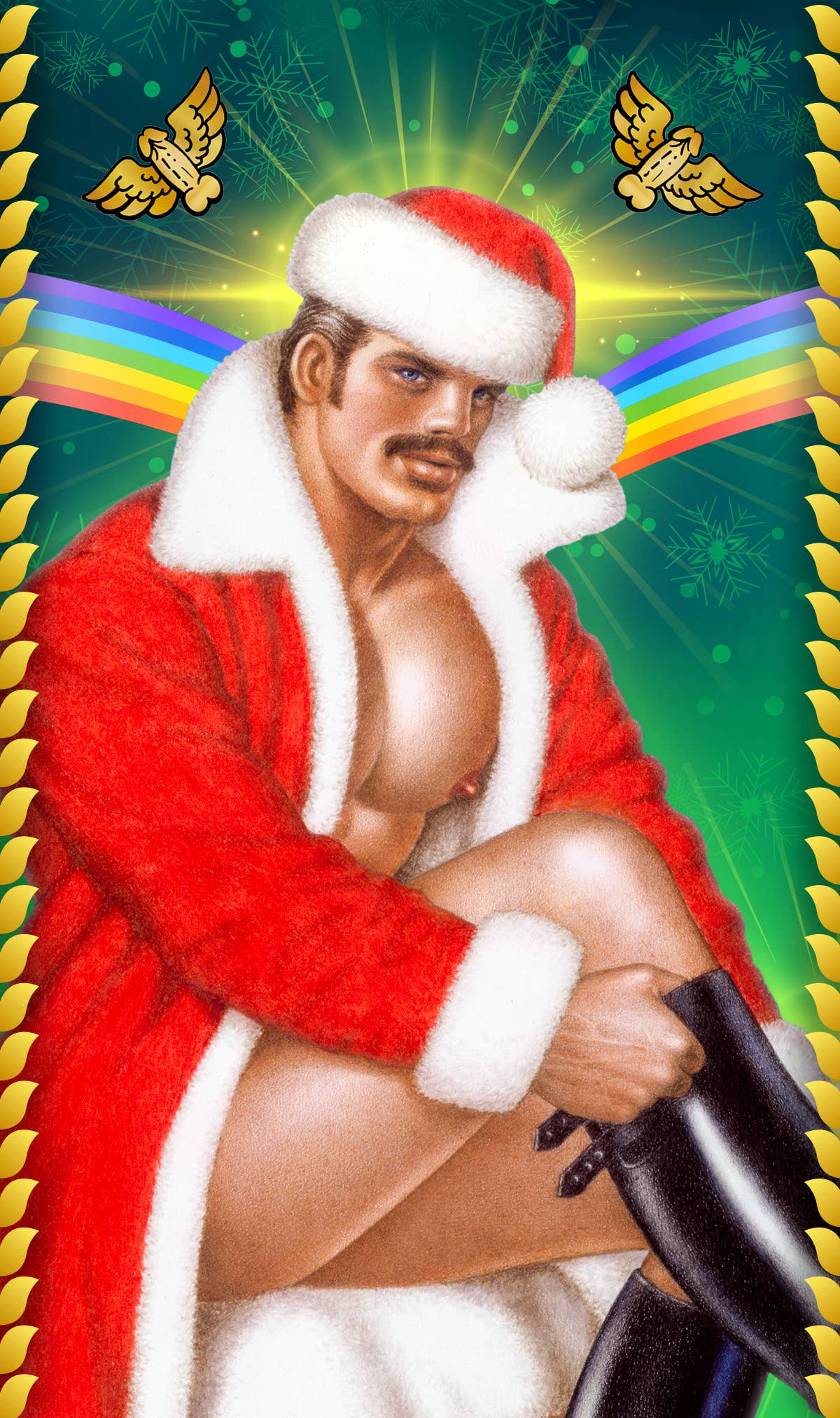 Tom of Finland "Sexy Santa" Prayer Candle, Gay Queer LGBTQ