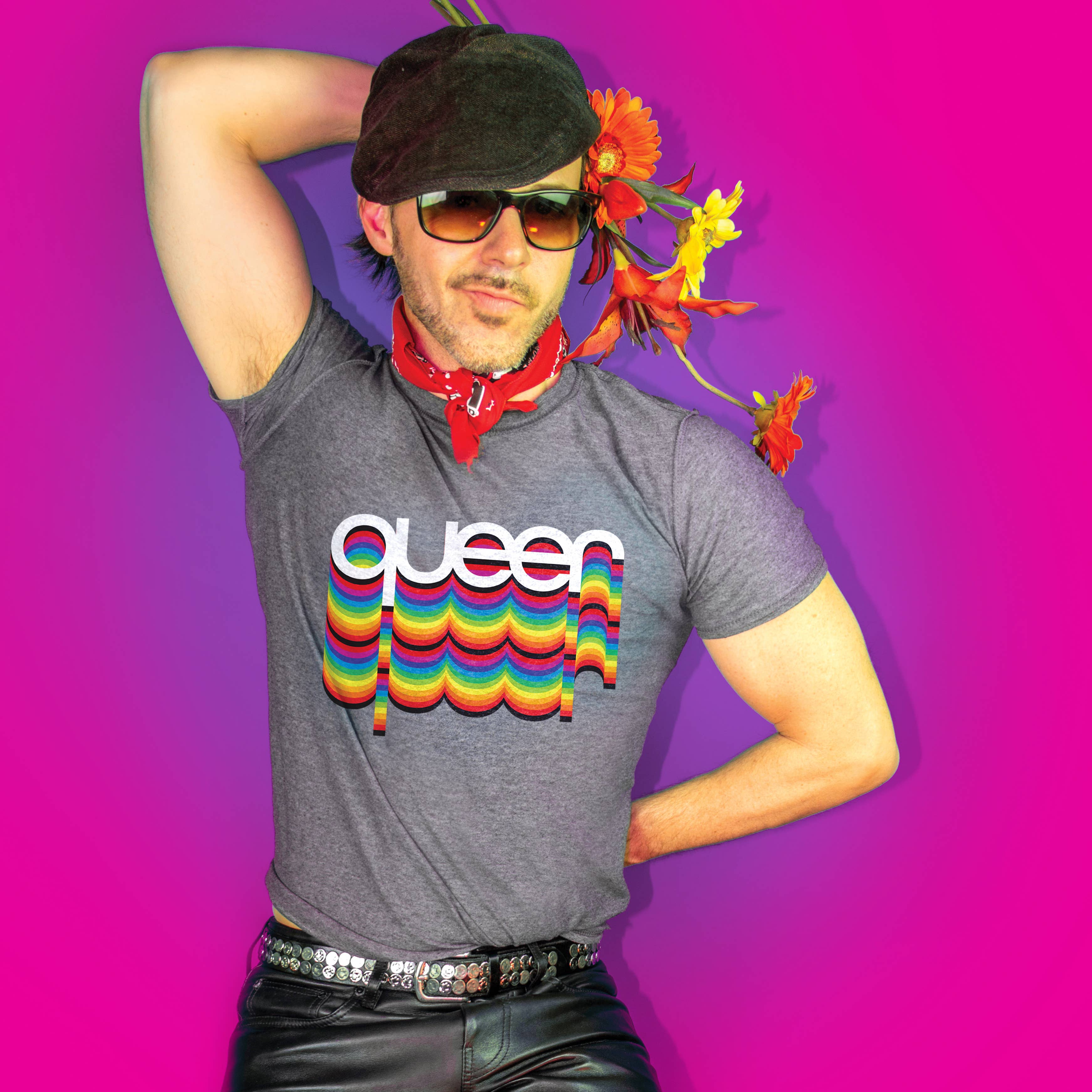 QUEER Rainbow T-shirt (Gay Queer LGBTQ) - Gray (Copy)
