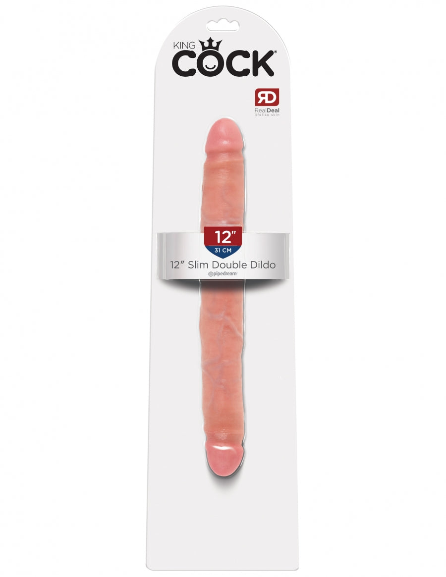 Pipe Dream - King Cock 12" Slim Double Dildo Light