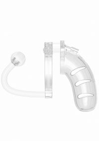Shots - ManCage - Model 11 - Chastity - 4.5" - Cage with Plug - Transparent