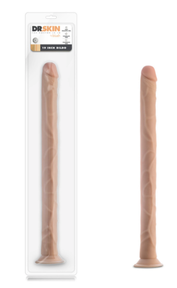 Blush - Dr. Skin 19 Inch Dildo - Beige