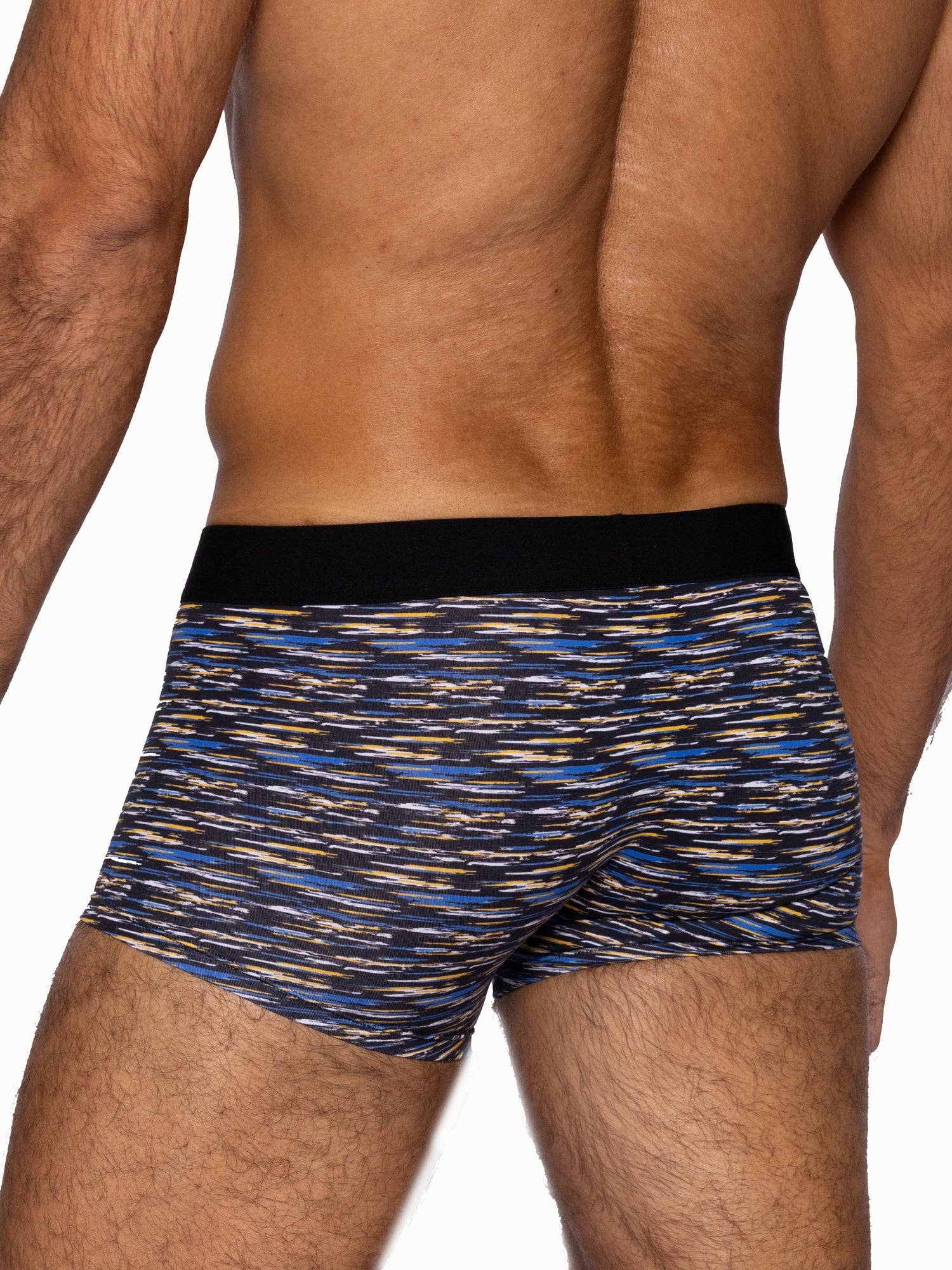 Bike - Stretch Cotton Trunk Underwear Indigo Brush Strokes