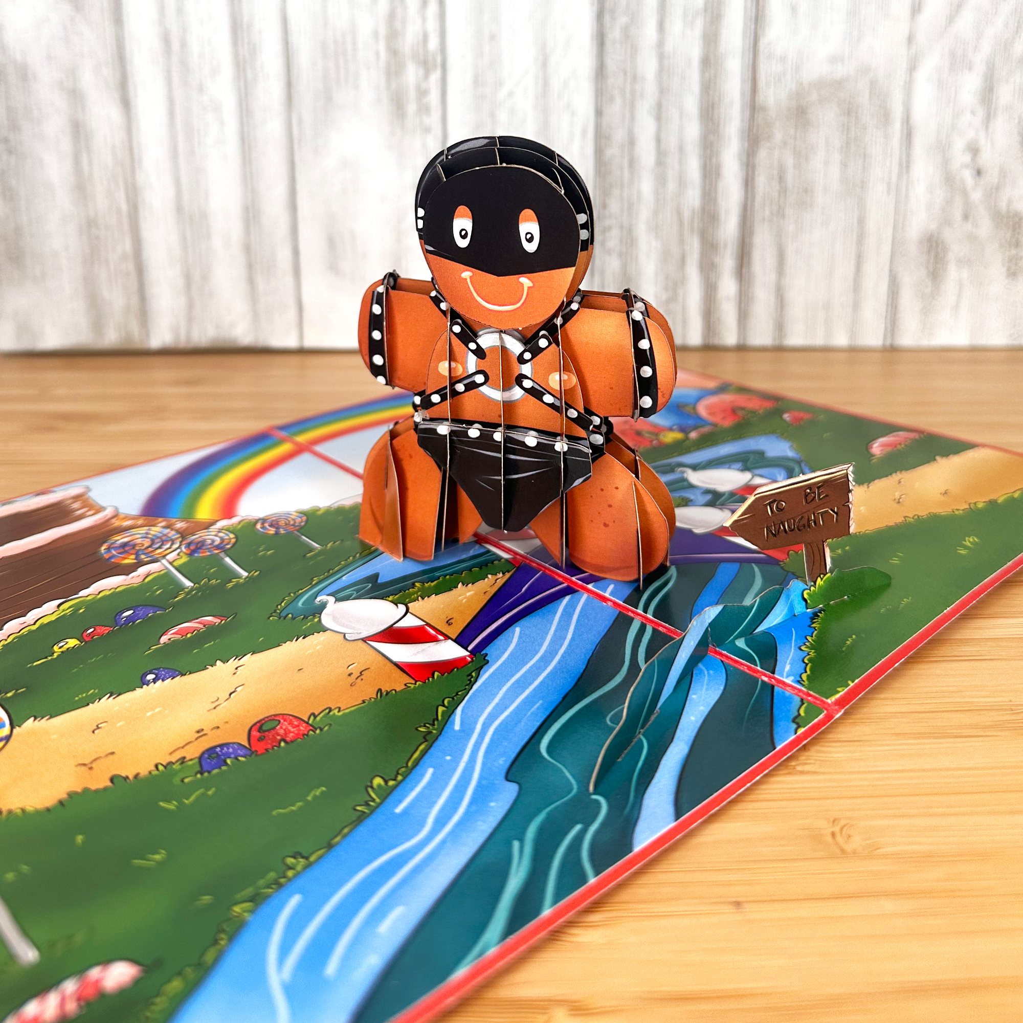 Dirty Pop - Funny Pop Up Christmas Card Naughty Gingerbread Man Gift