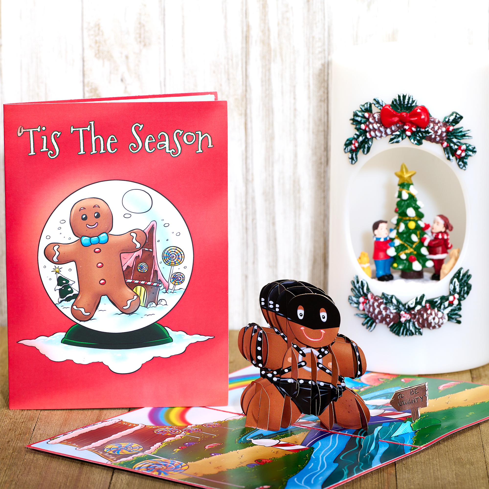 Dirty Pop - Funny Pop Up Christmas Card Naughty Gingerbread Man Gift