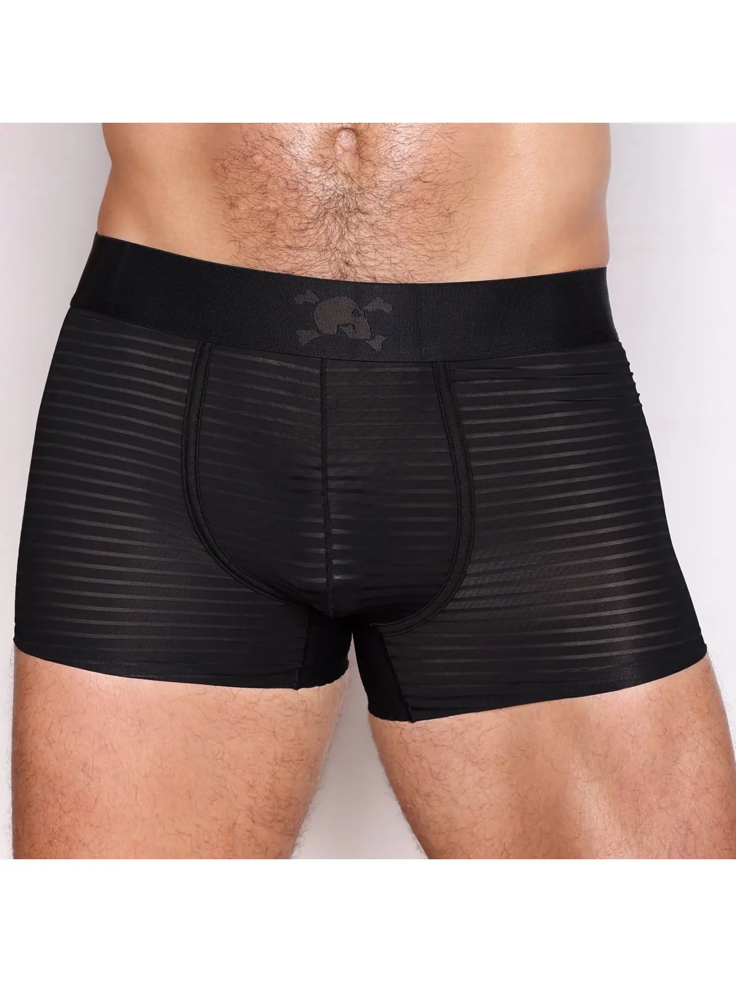 Skull & Bones - Just the Bones Sheer Black Stripe Trunk