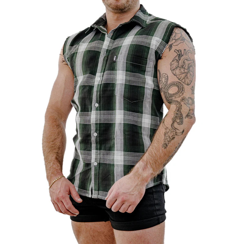 THK Male - Lumberjack Cutoff Flannel Button Up