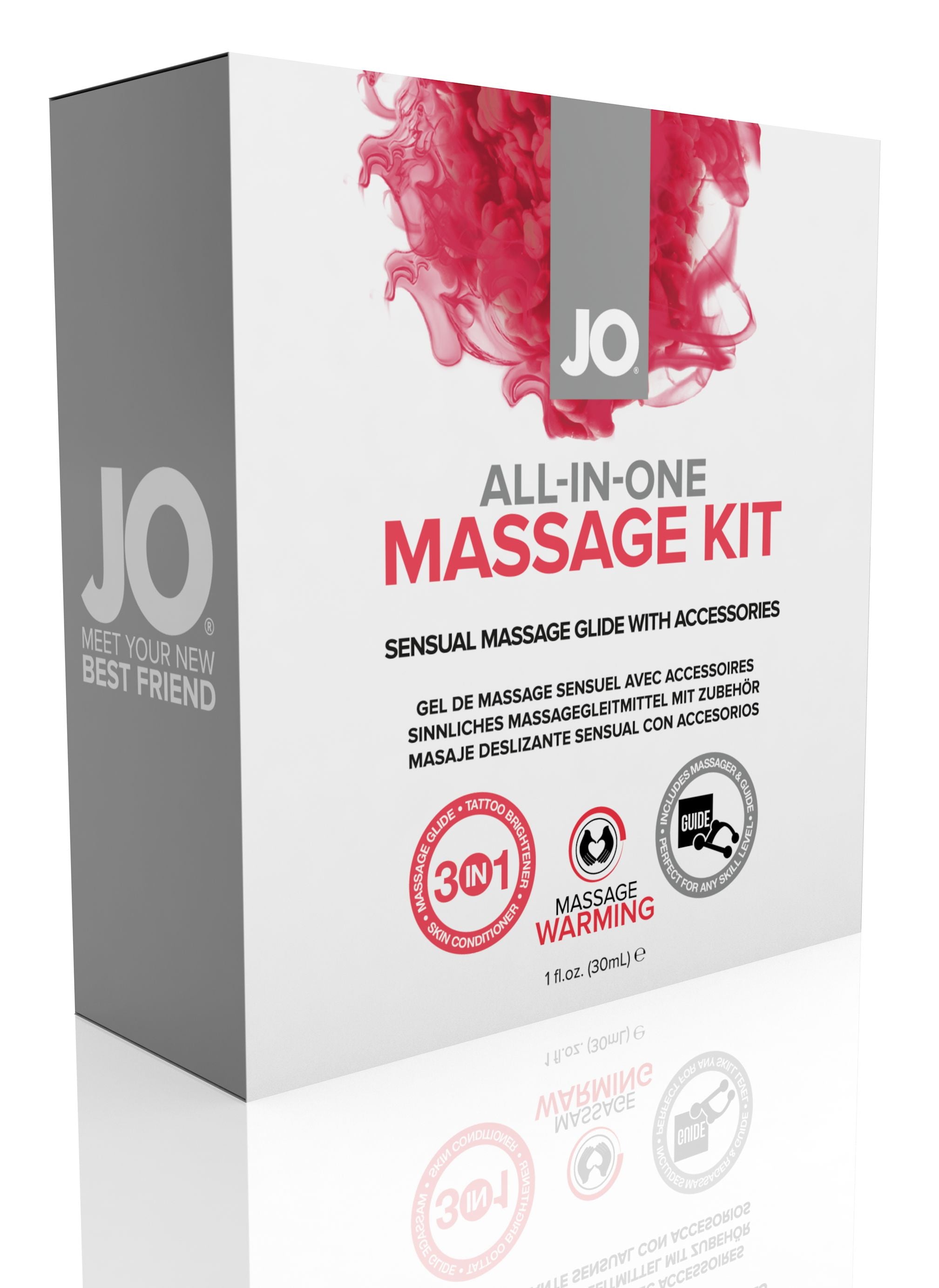 JO All-In-One Massage Glide Kit - Warming - Gift Set 1 floz / 30 mL