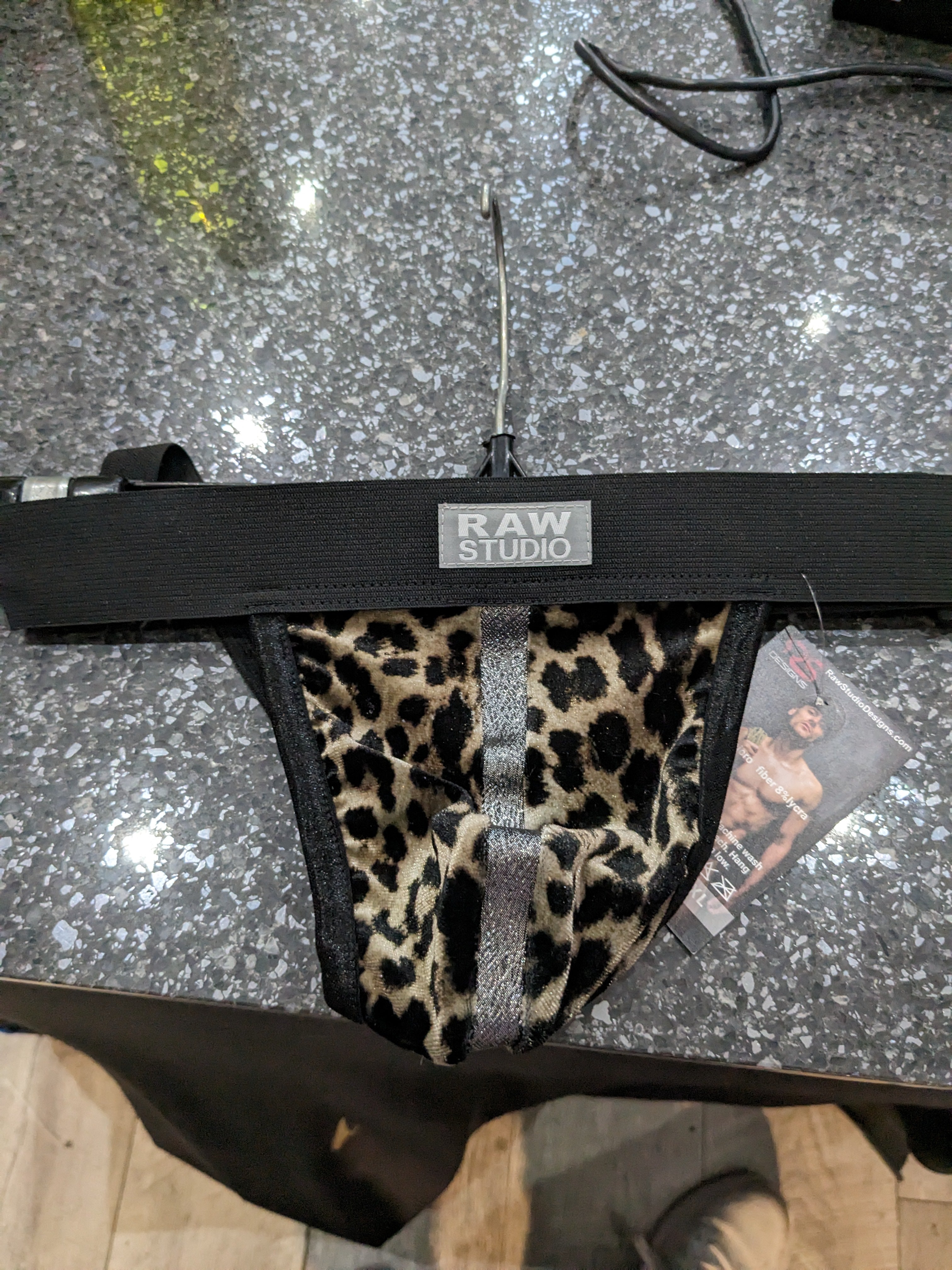 Raw Studio Leopard Print Velvet Jock