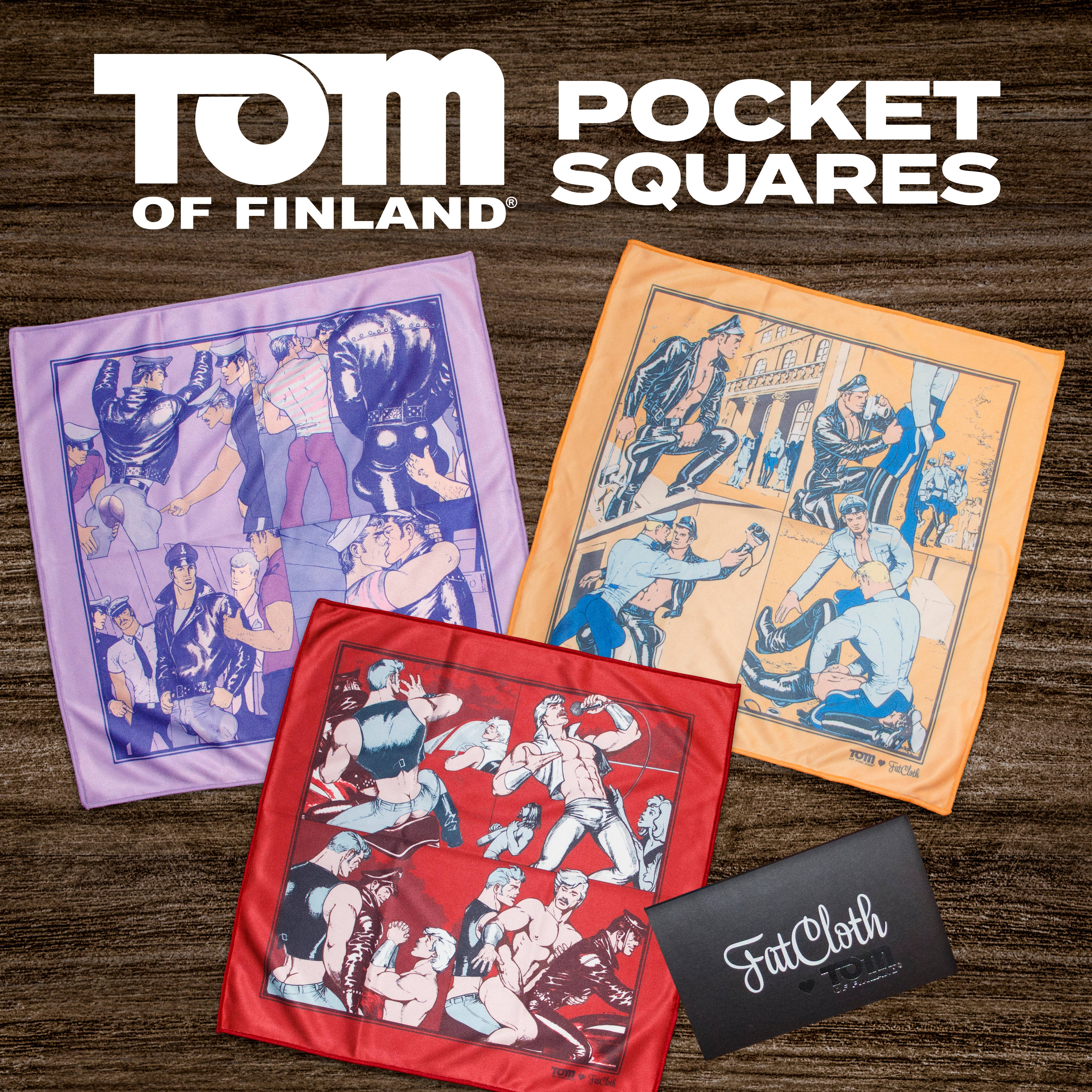 Peachy Kings - Tom of Finland Pocket Squares by FatCloth
