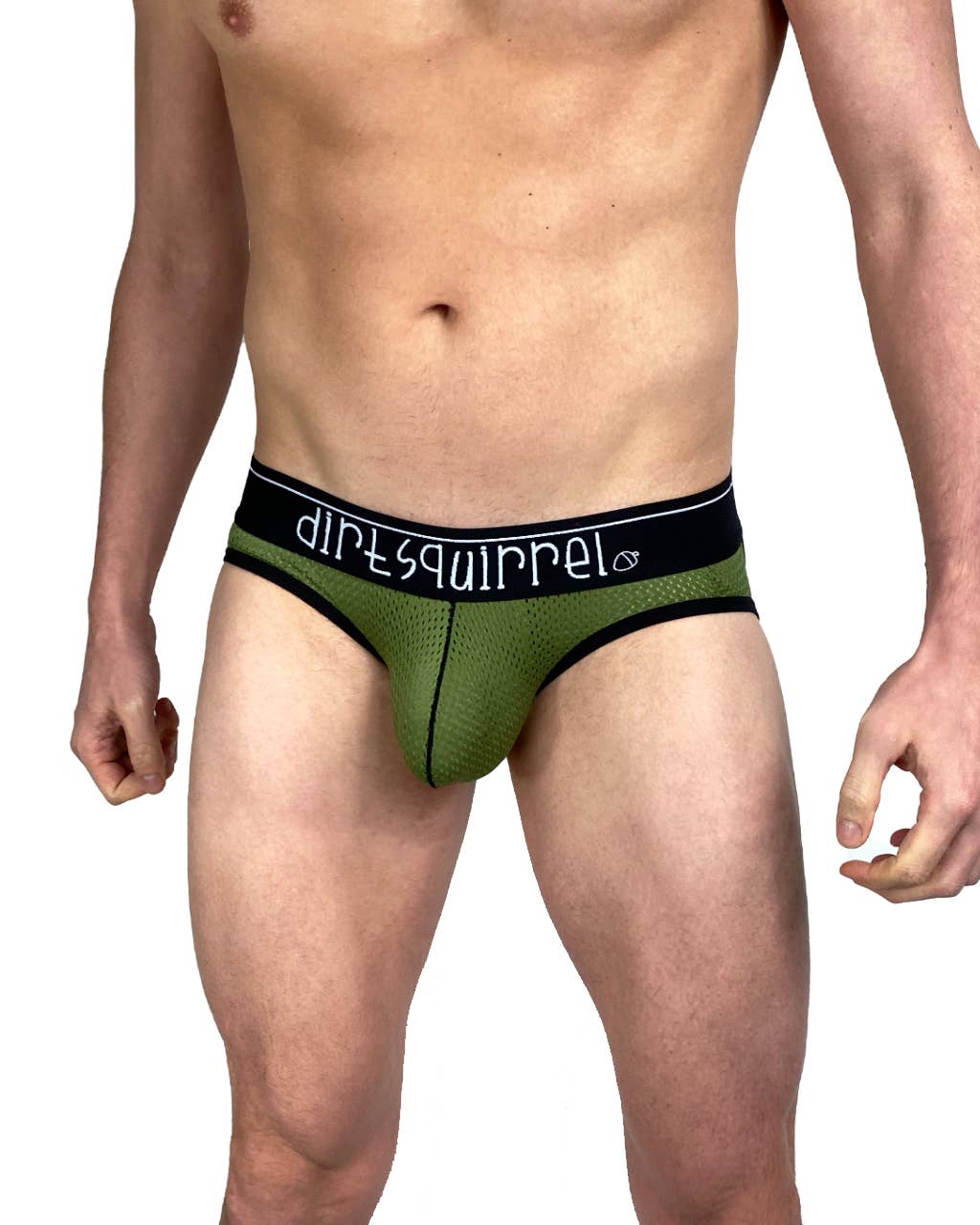 Dirt Squirrel - Military Green Mesh Jock