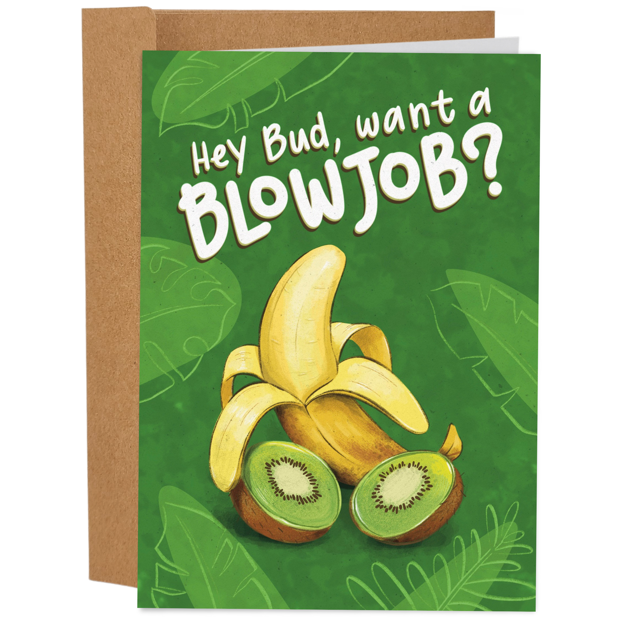 Sleazy Greetings - Hey Bud, Want A Blowjob? - LGBTQ+ Gay Birthday Card