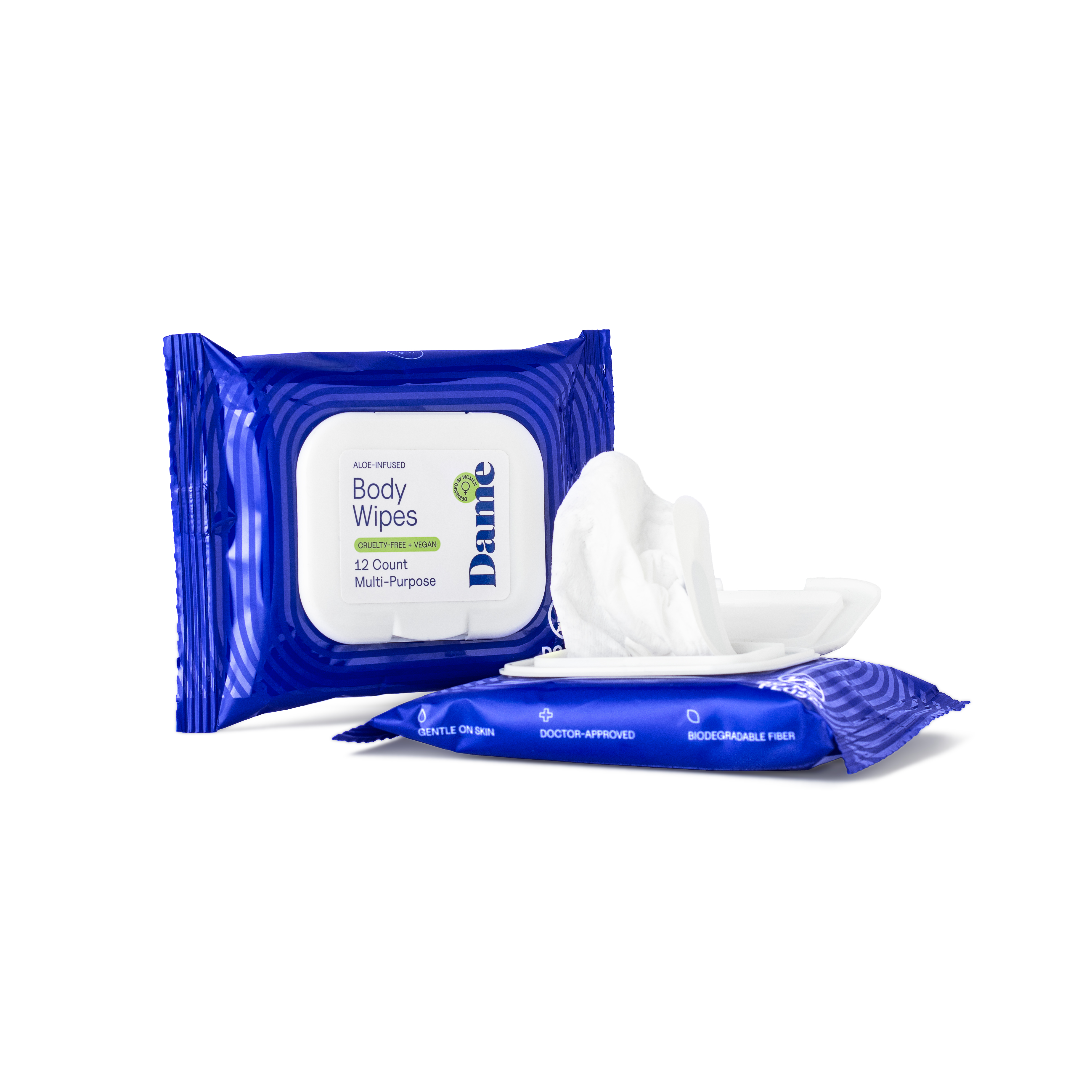 Dame Aloe & Cucumber Body Wipes 12pk