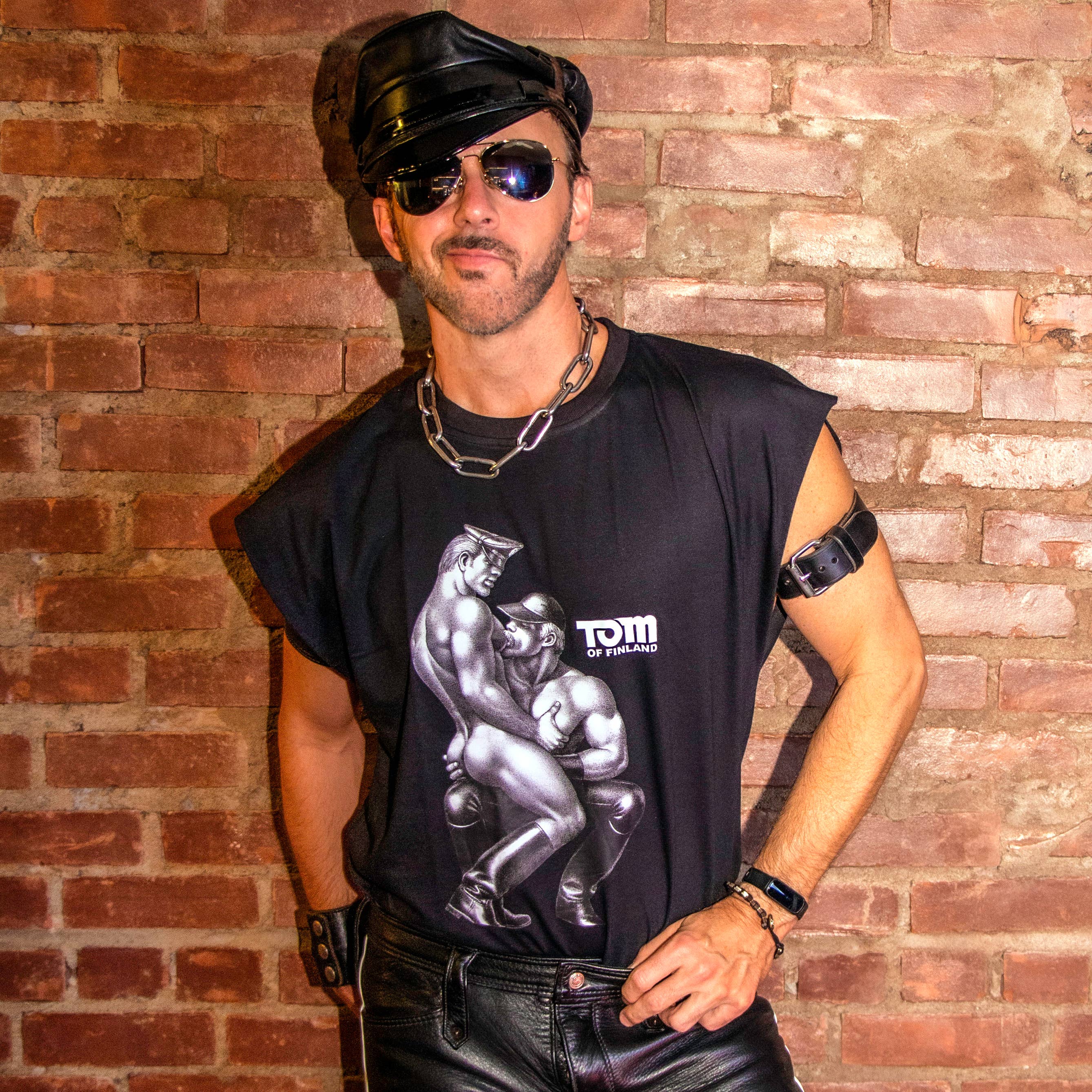 Peachy Kings - Tom of Finland "SUCK IT" sleeveless tee (gay, queer)