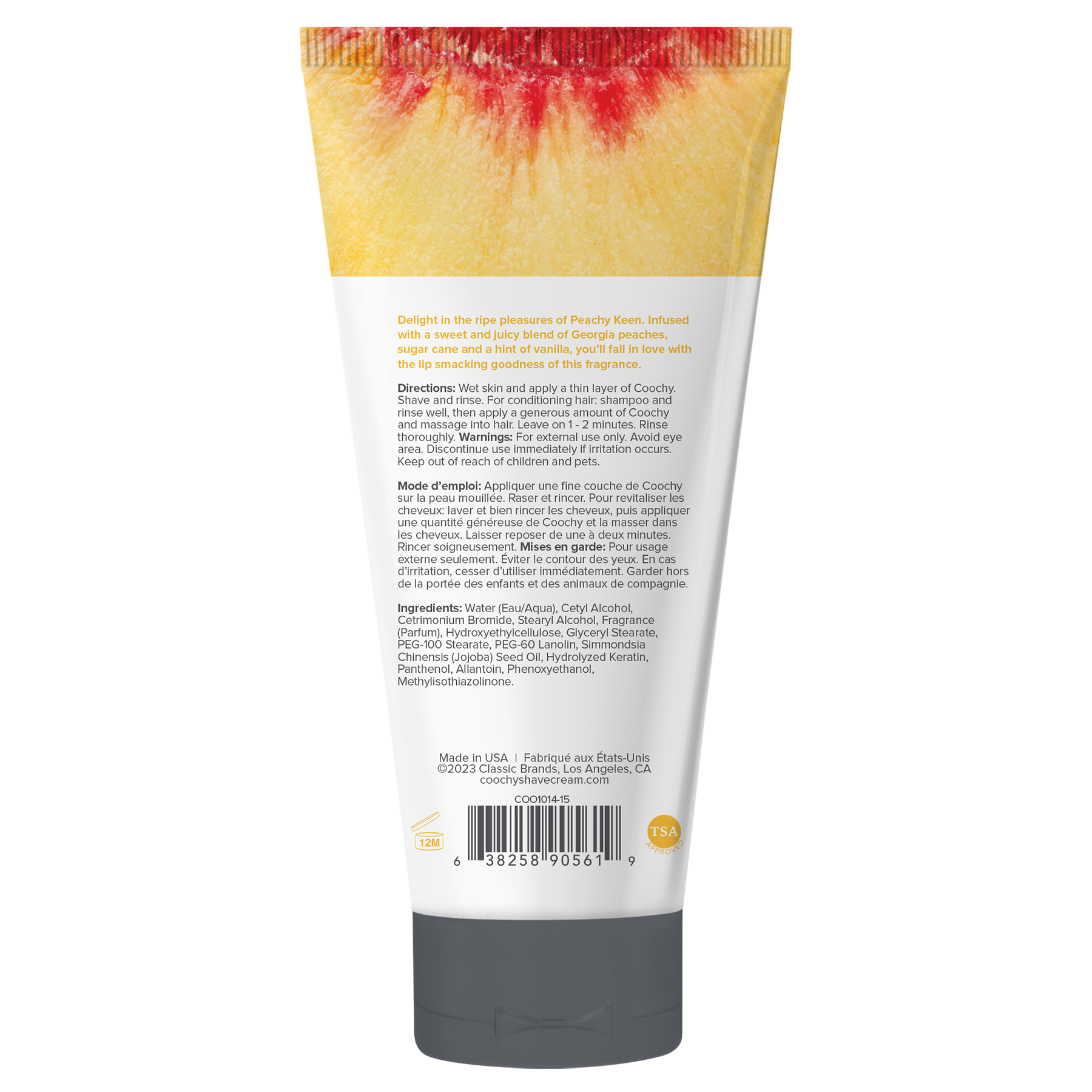 Coochy Shave Cream - PEACHY KEEN tube 0.5 fl oz | 15mL