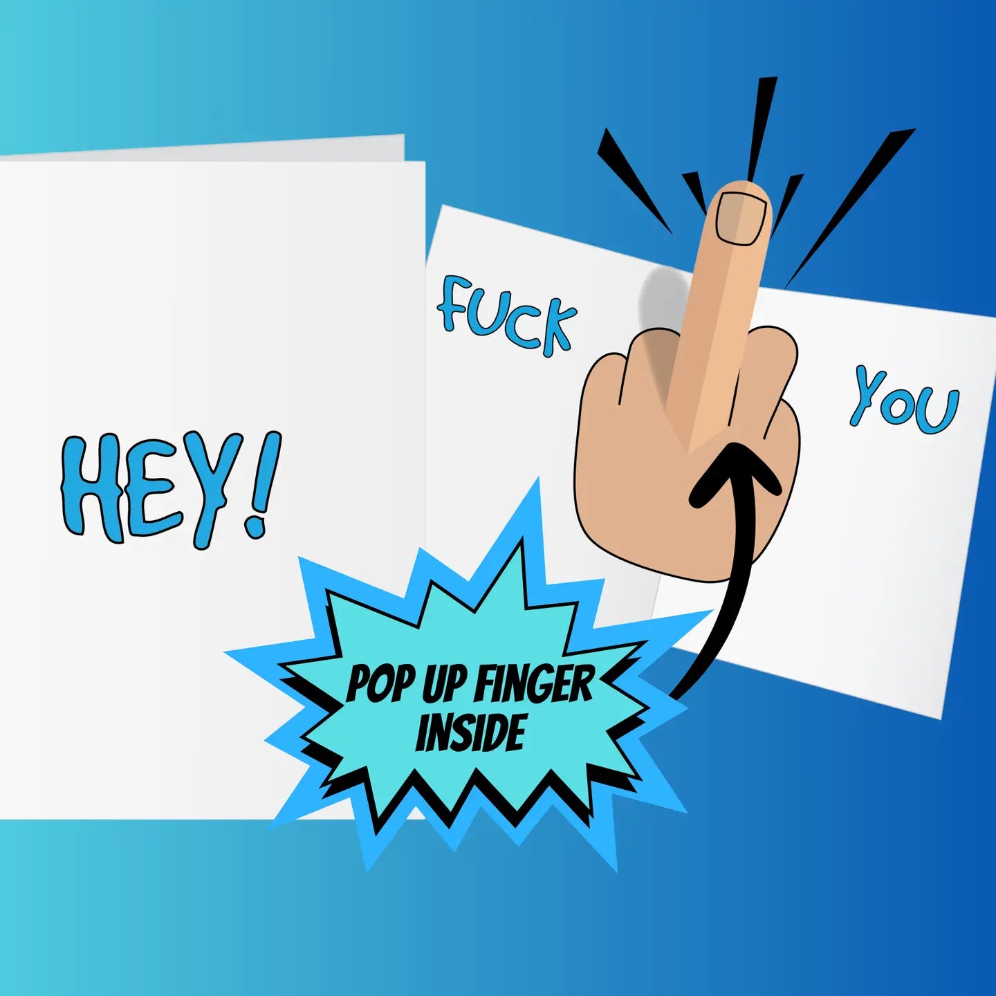 Crude Cat Cards - Hey Fuck You