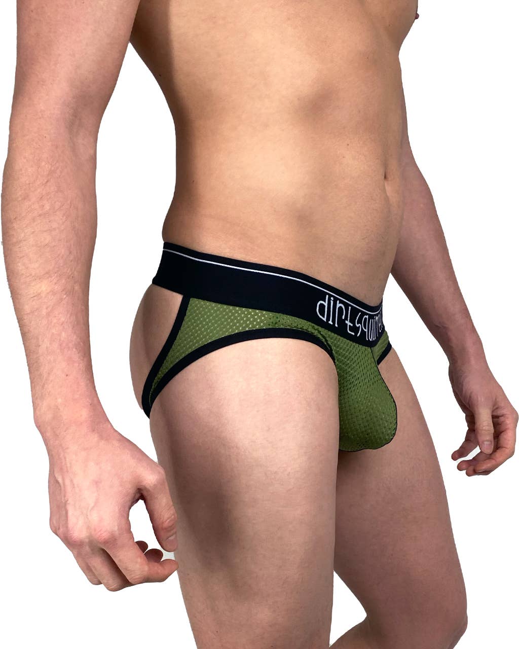 Dirt Squirrel - Military Green Mesh Jock