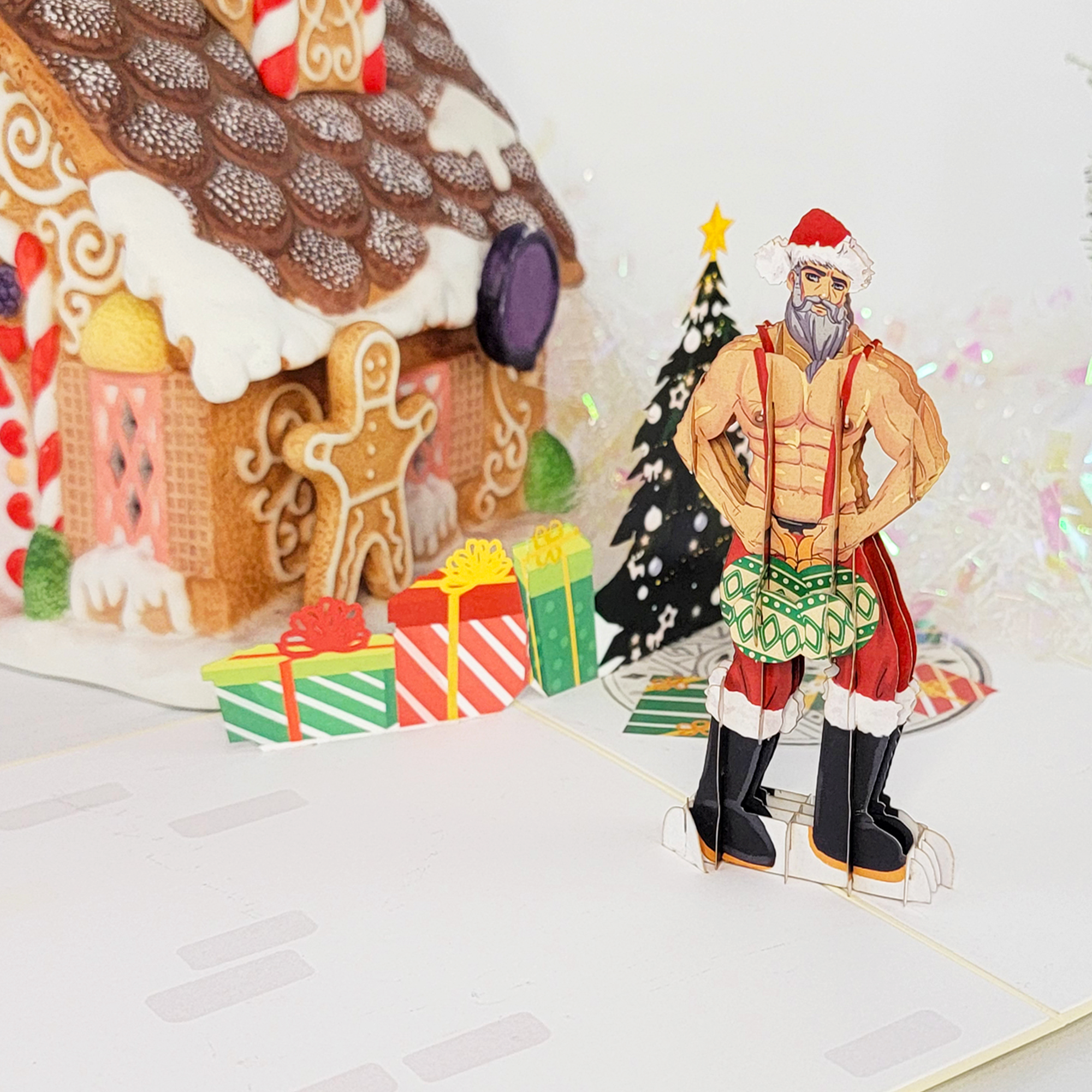 Dirty Pop - Funny Christmas Card Pop Up Sexy Santa Claus Holiday Cards