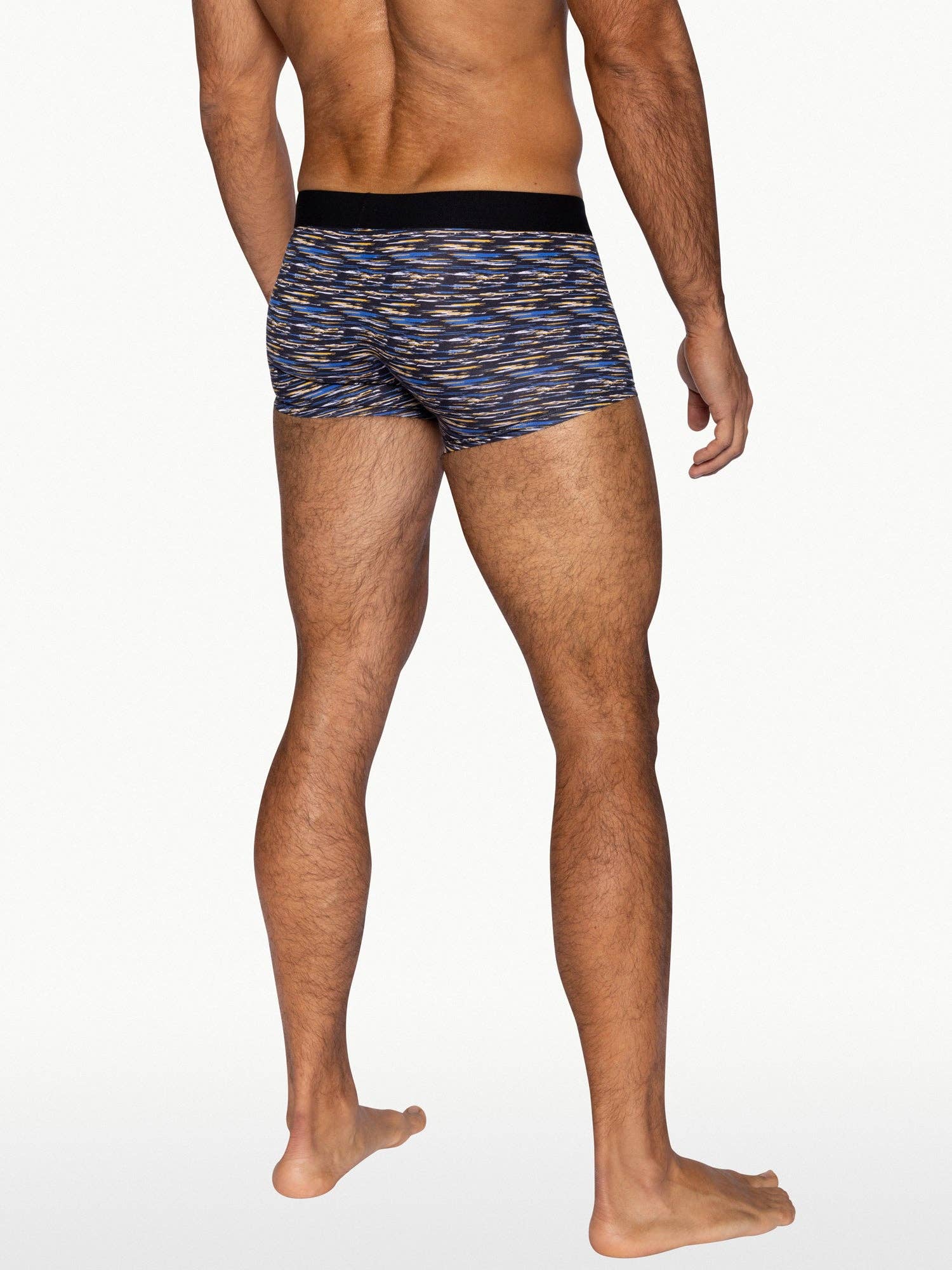 Bike - Stretch Cotton Trunk Underwear Indigo Brush Strokes