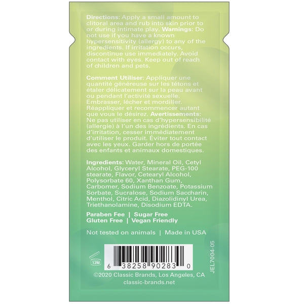 JOY BUZZER Clitoral Arousal Balm - Mojito Twist Foil - 0.13 floz l 4 mL