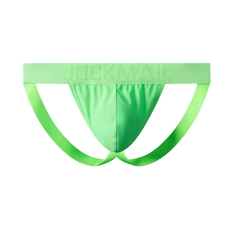 Jockmail - Neon Green Mesh Jockstrap