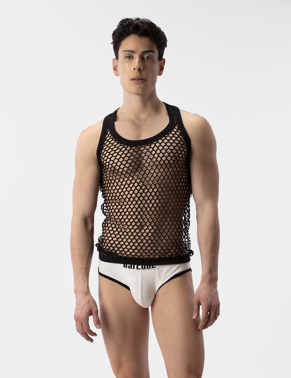 Barcode Mesh Tank Top Daniya