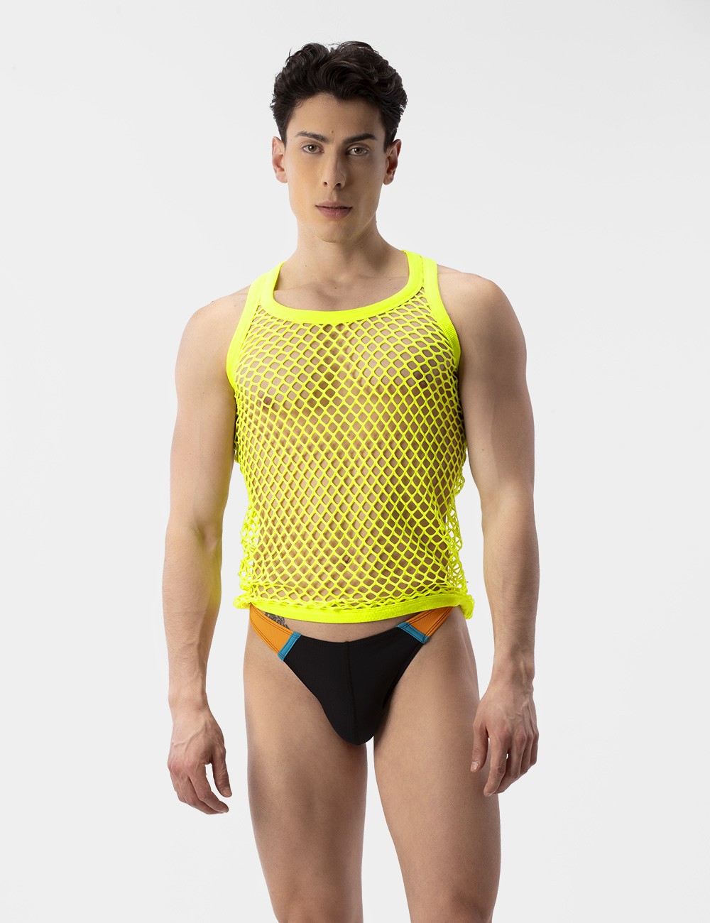Barcode Mesh Tank Top Daniya