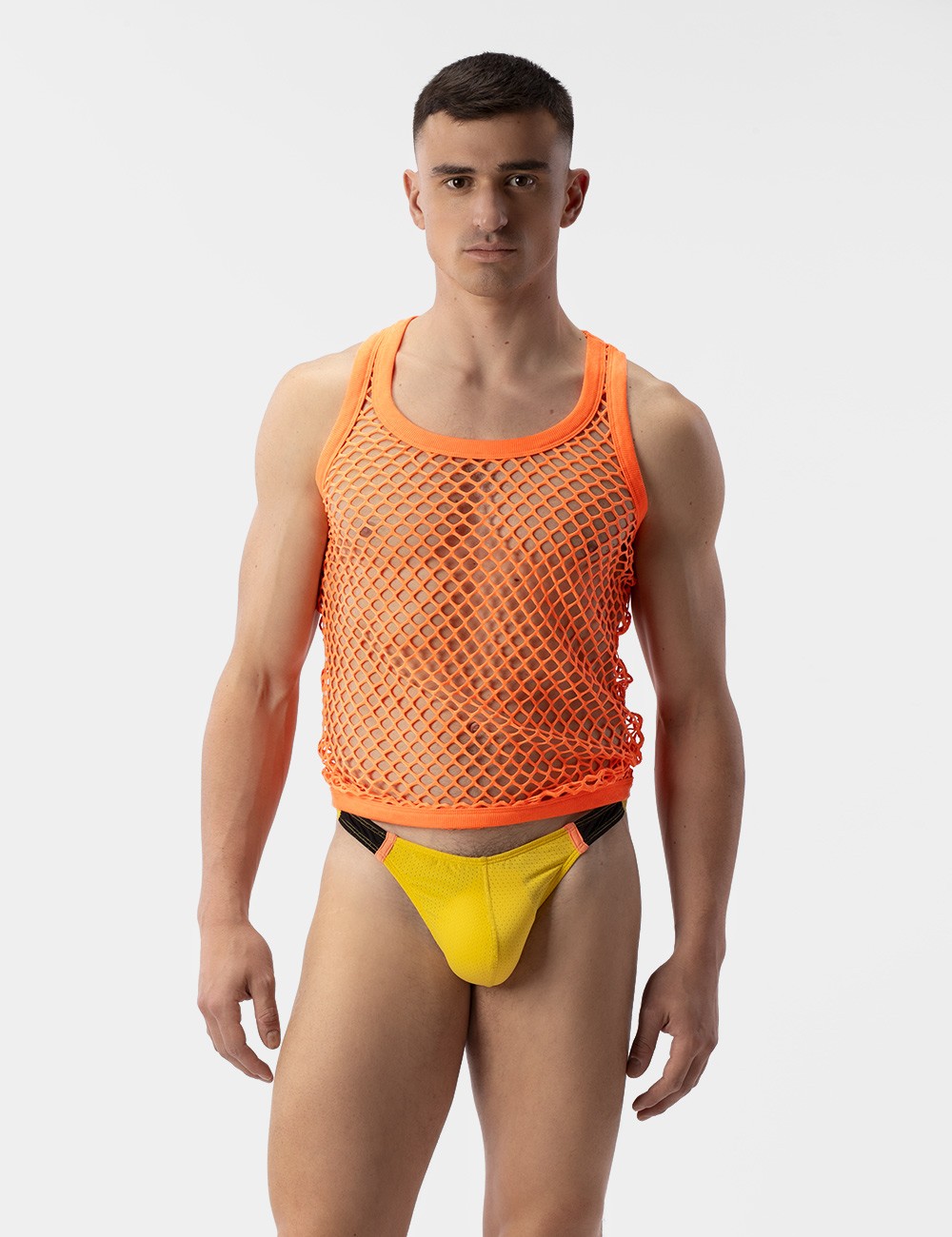 Barcode Mesh Tank Top Daniya