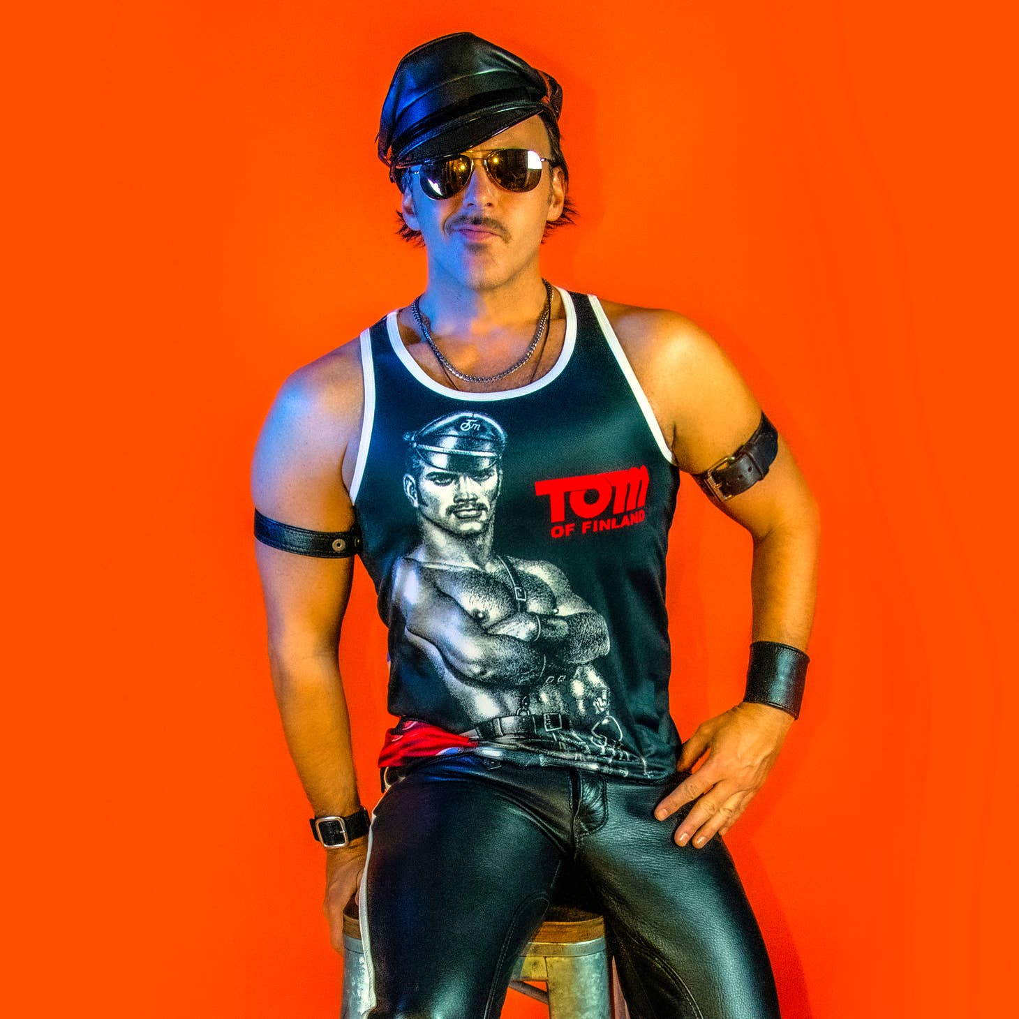 Tom of Finland Leather Stud Tank