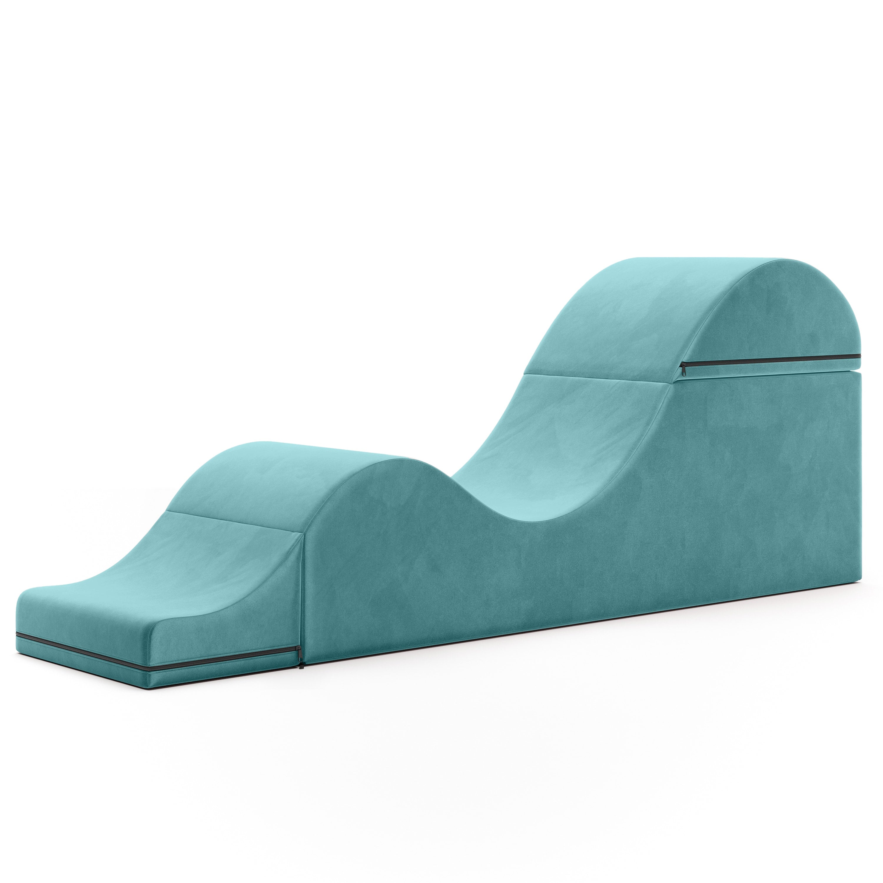 Liberator - Aria Flip Chaise 18 Inch Wide - Convertible Sex Chair and Bed Bench, Teal