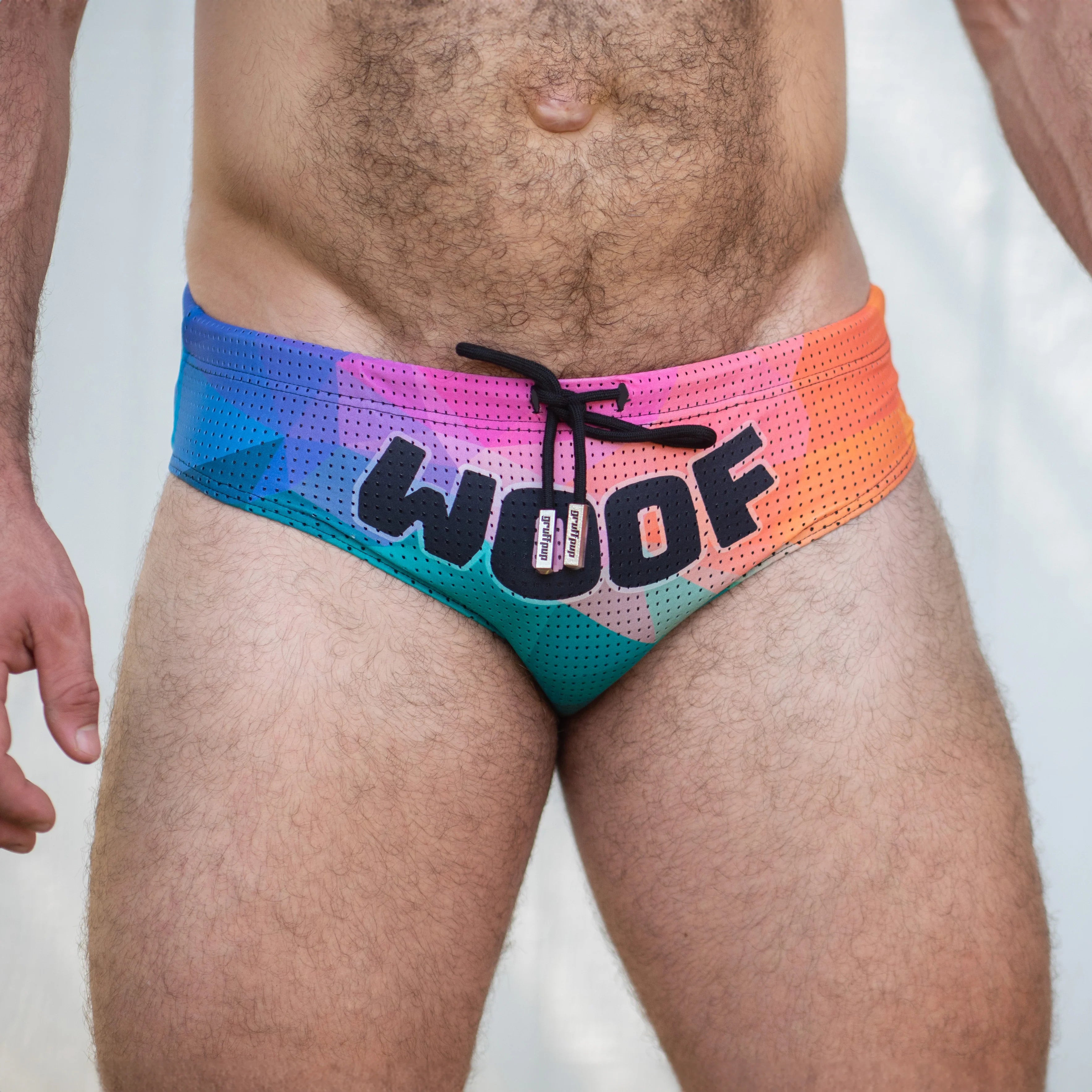 Gruff Pup Woof Prism Swim Brief with Bulge Boost