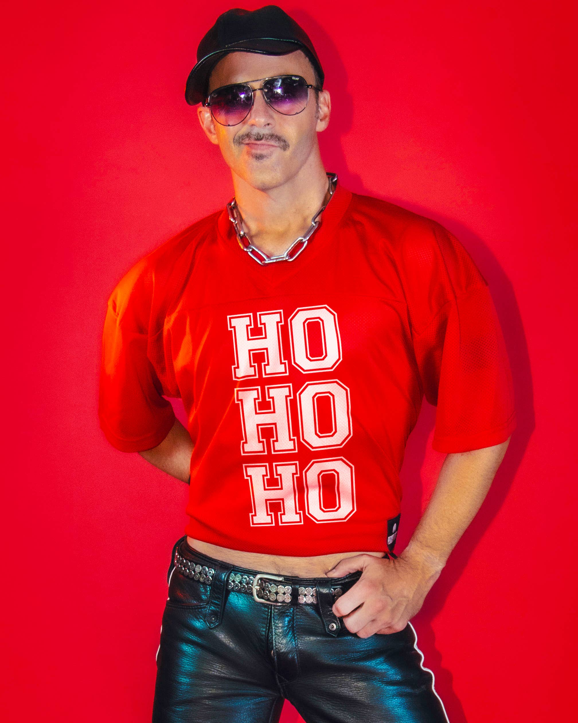 "HO HO HO" Mesh Football Jersey