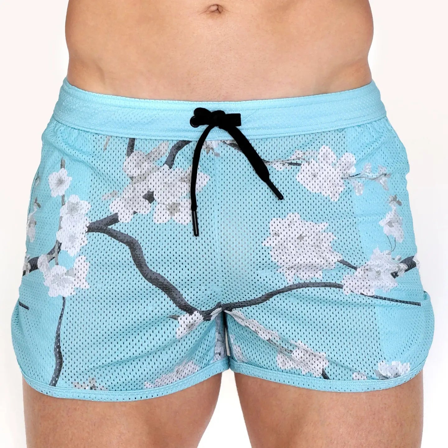 Skull & Bones - Cherry Blossom Mesh Short Sky