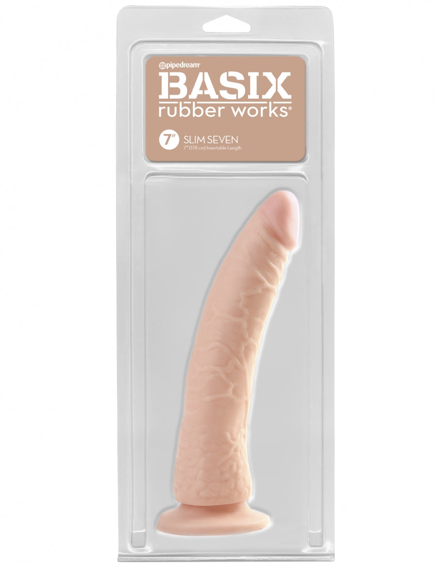 Pipedream - Basix Rubber Works - 7" Slim Seven Dildo