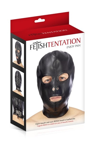 Fetish Tentation Open Mouth and Eyes Hood