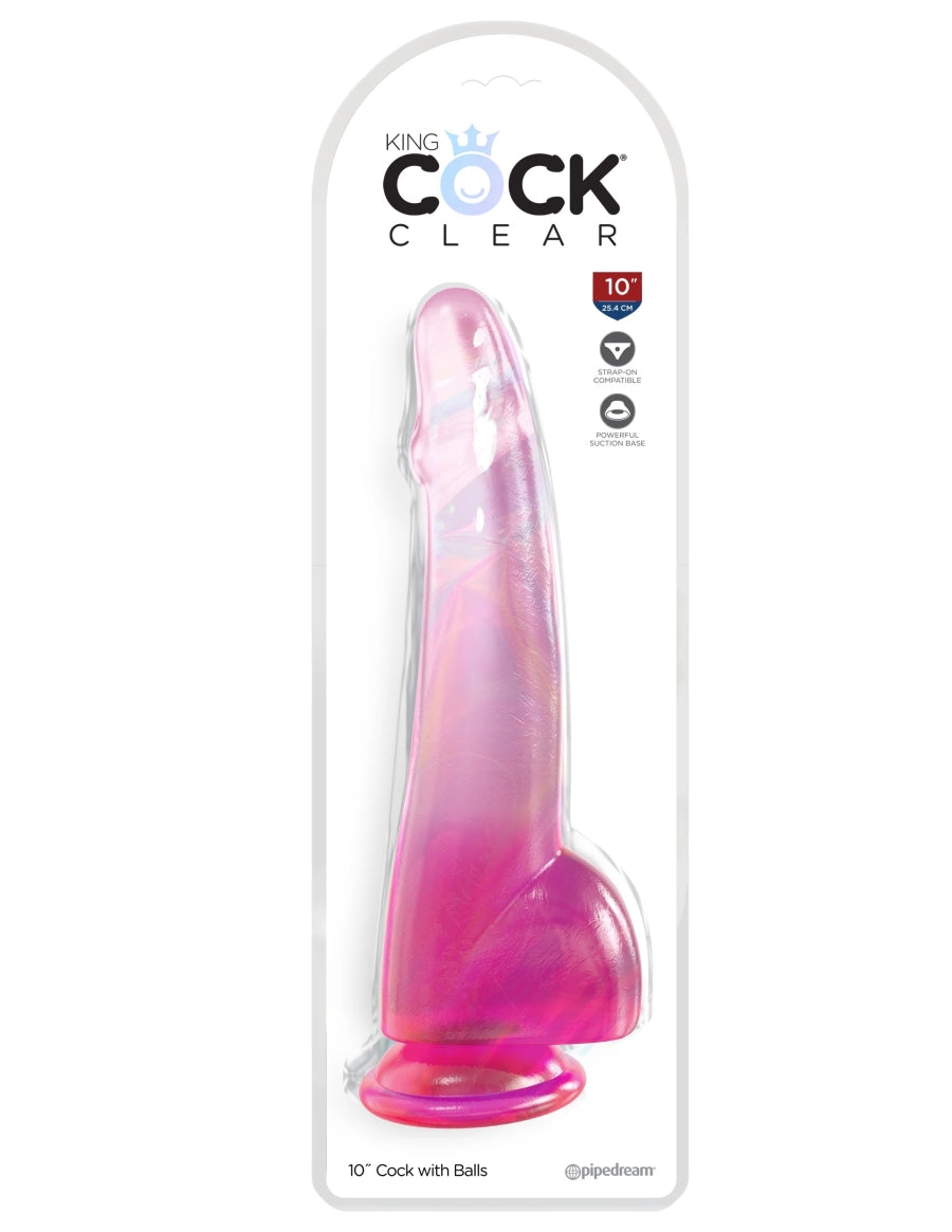 King Cock - Clear 10' with Cock and Balls