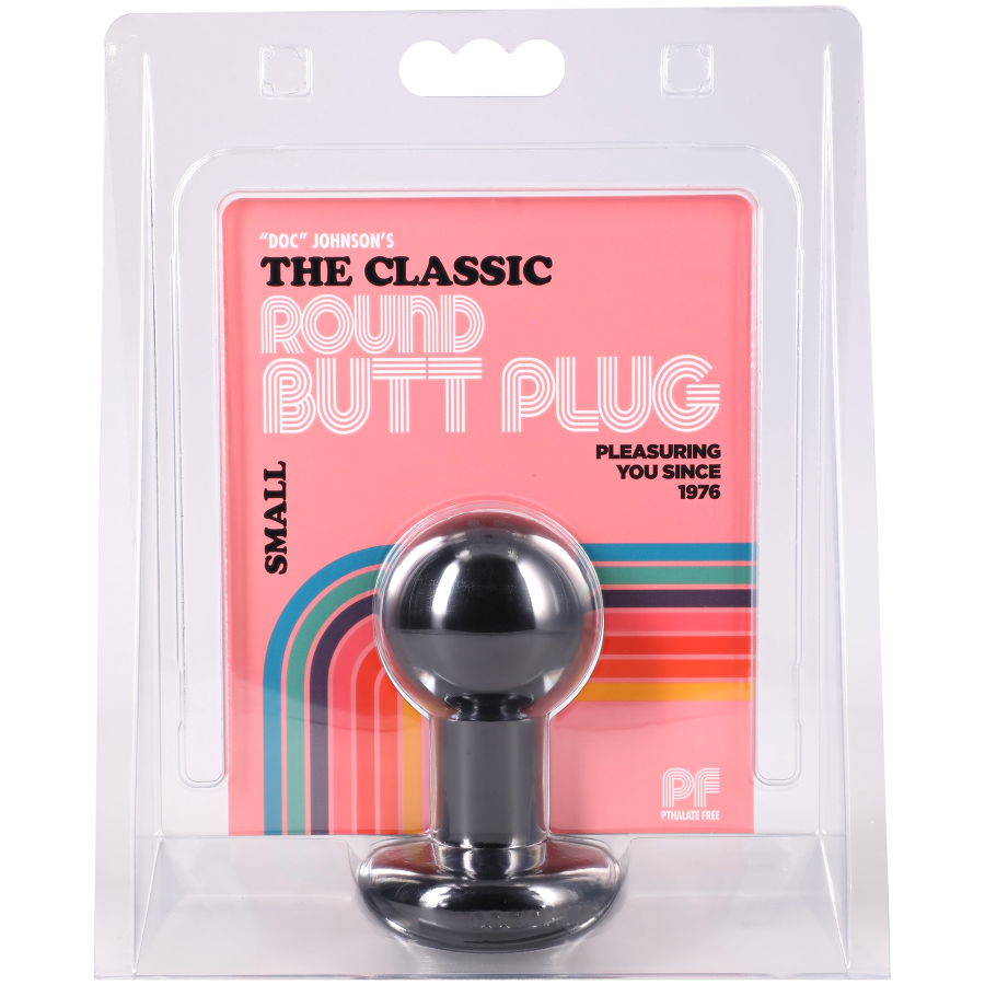Doc Johnson - The Classic Round Butt Plug - Small - Black