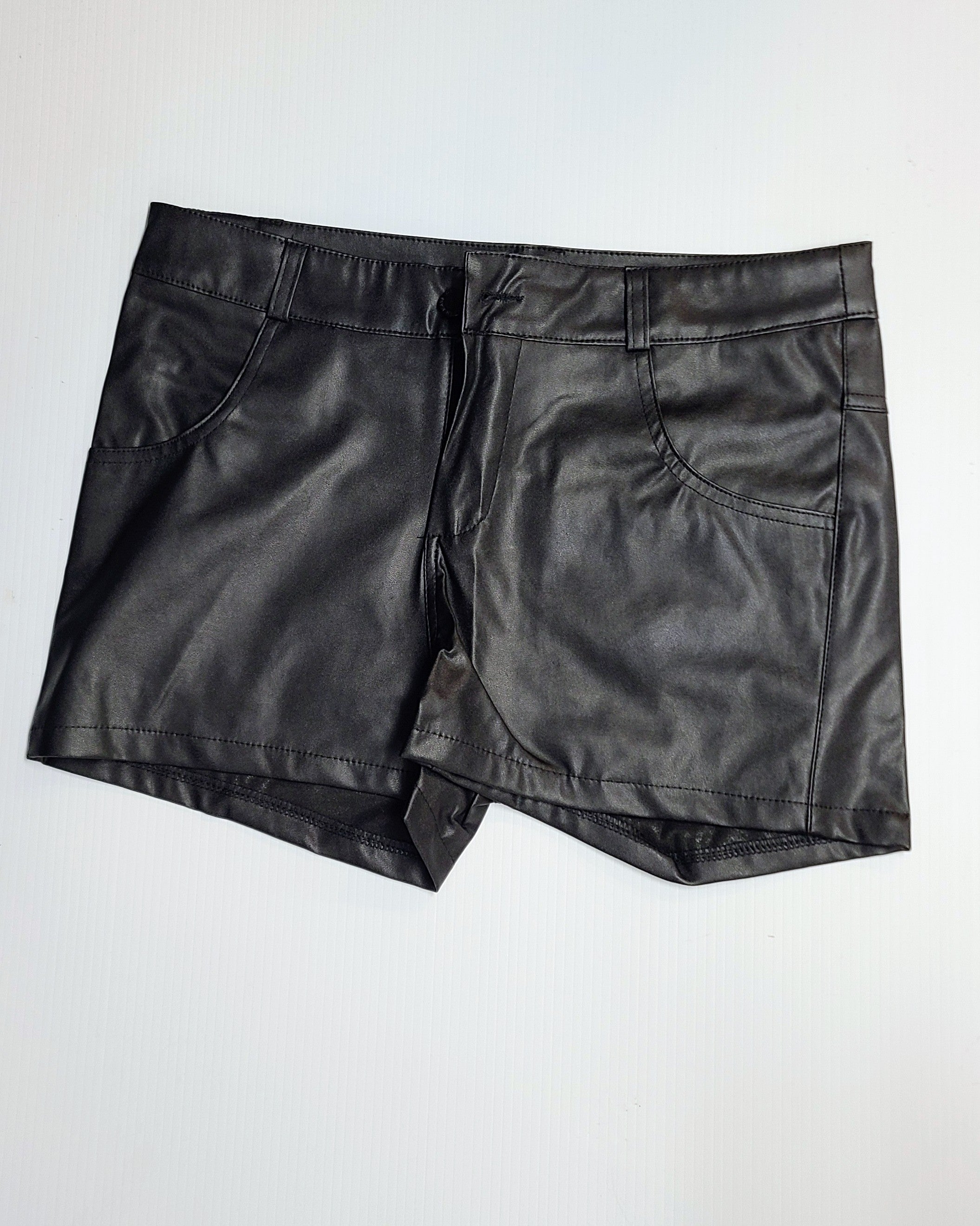 Faux Leather Short Short