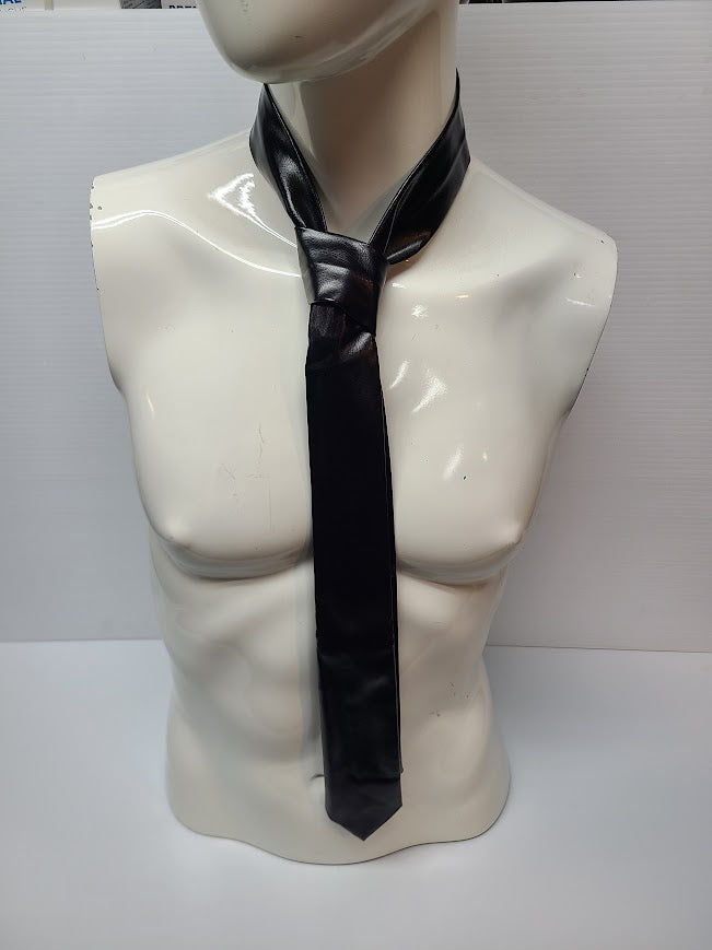 Faux Leather Neck Tie