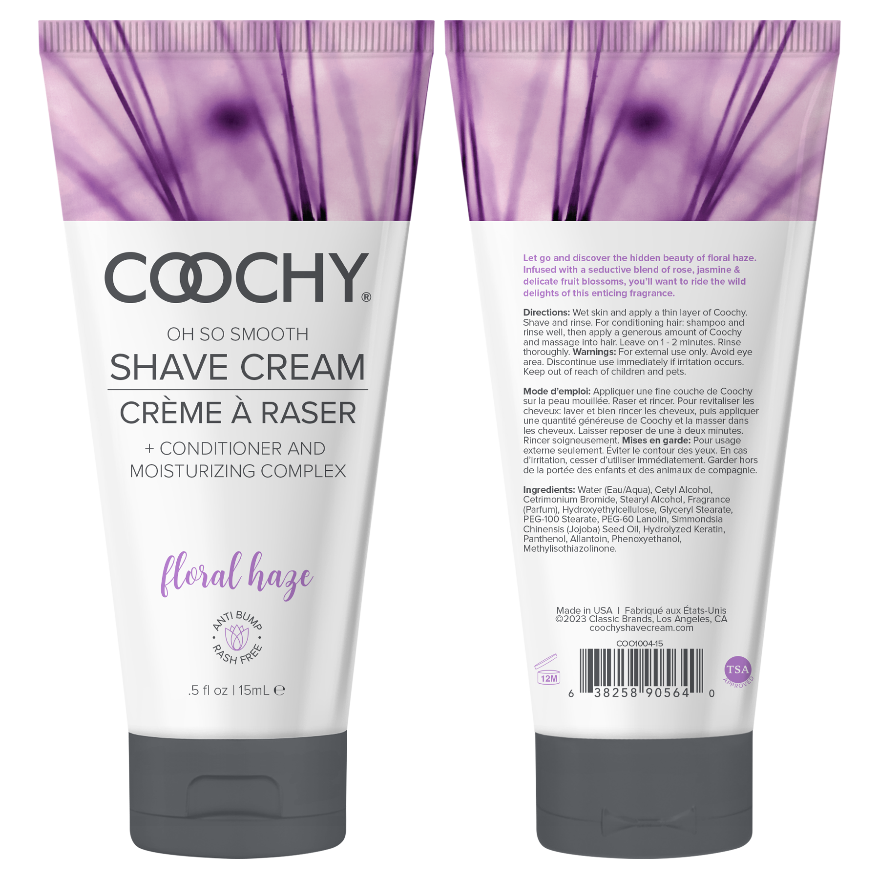 Coochy Shave Cream - FLORAL HAZE tube 0.5oz / 15ml