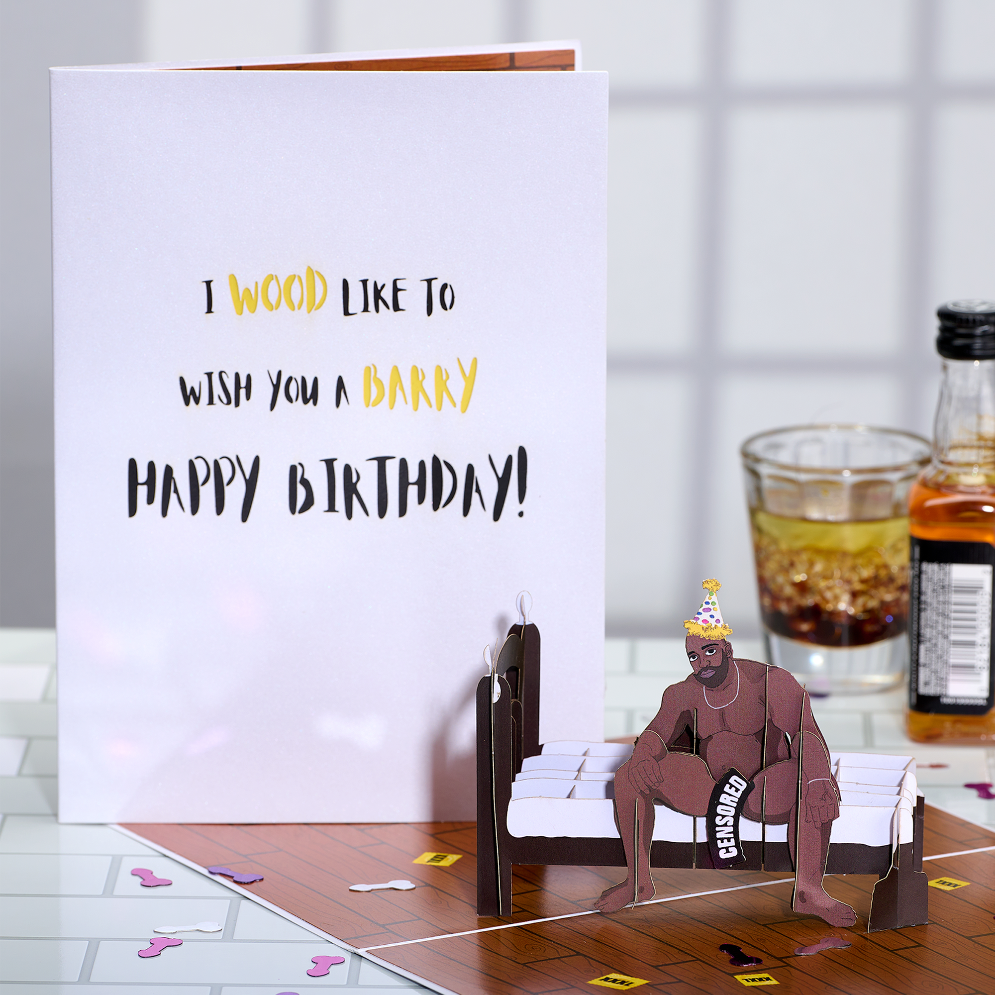 Dirty Pop - Funny Barry Wood Birthday Card Pop Up 3D Barry Wood Meme