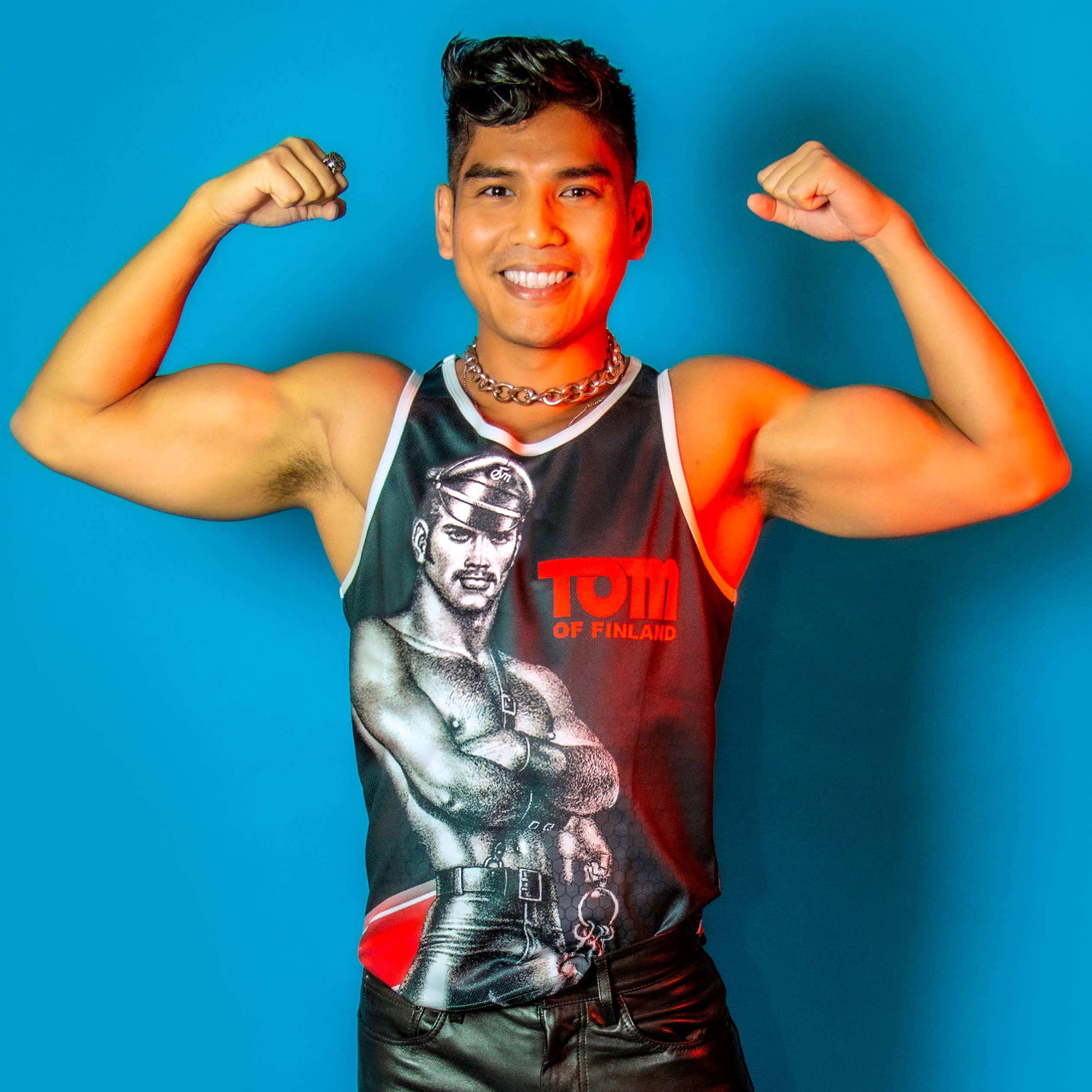 Tom of Finland Mesh Tank Top — "Leather Stud"