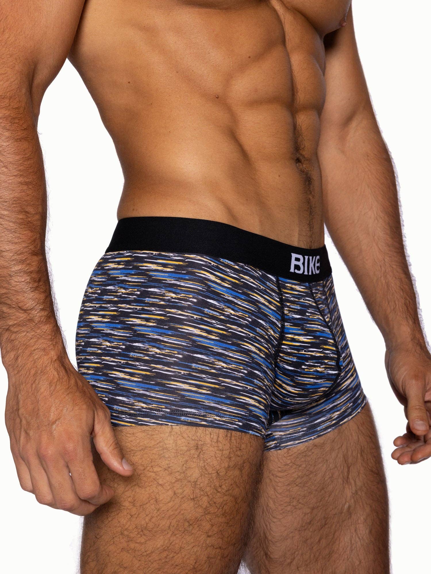 Bike - Stretch Cotton Trunk Underwear Indigo Brush Strokes
