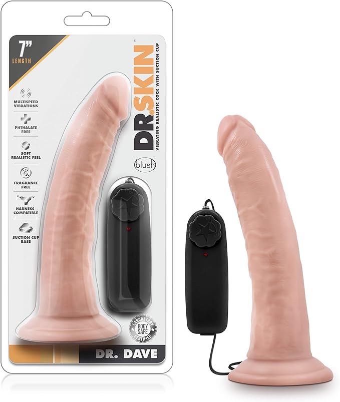 Dr.Skin + Dr.Dave  Vibrating Realistic Cock with Suction Cup