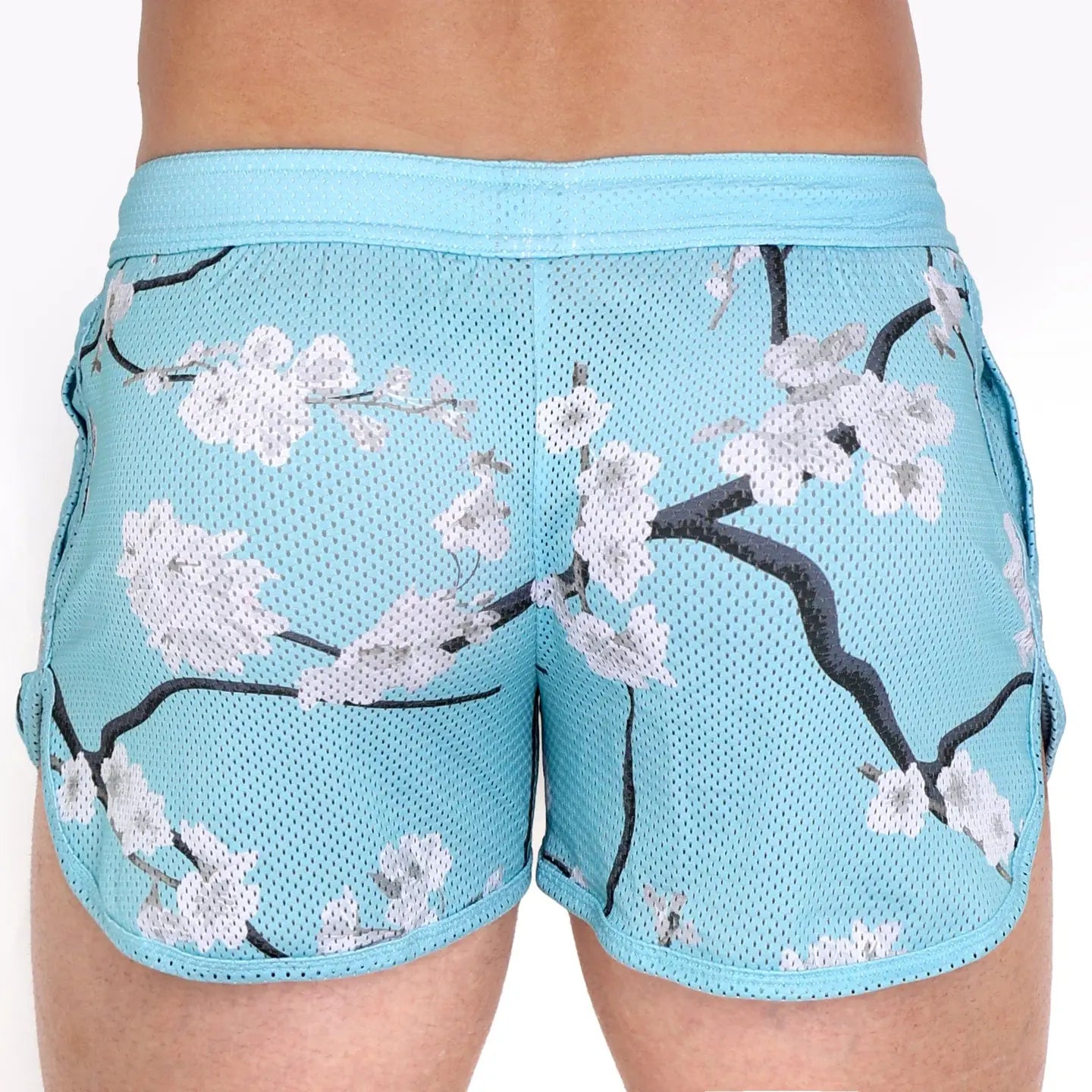 Skull & Bones - Cherry Blossom Mesh Short Sky