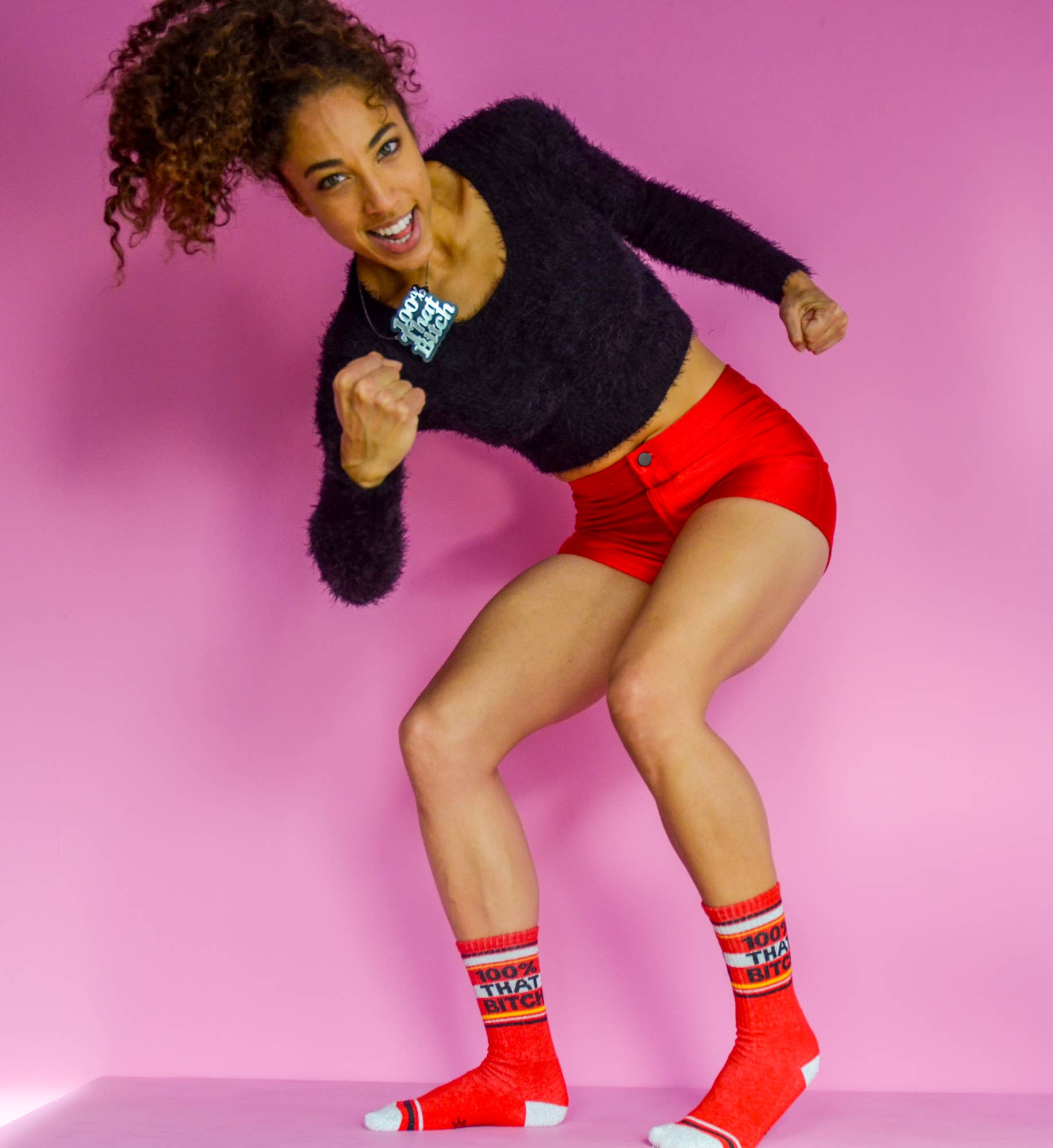 100% That Bitch Gym Crew Socks