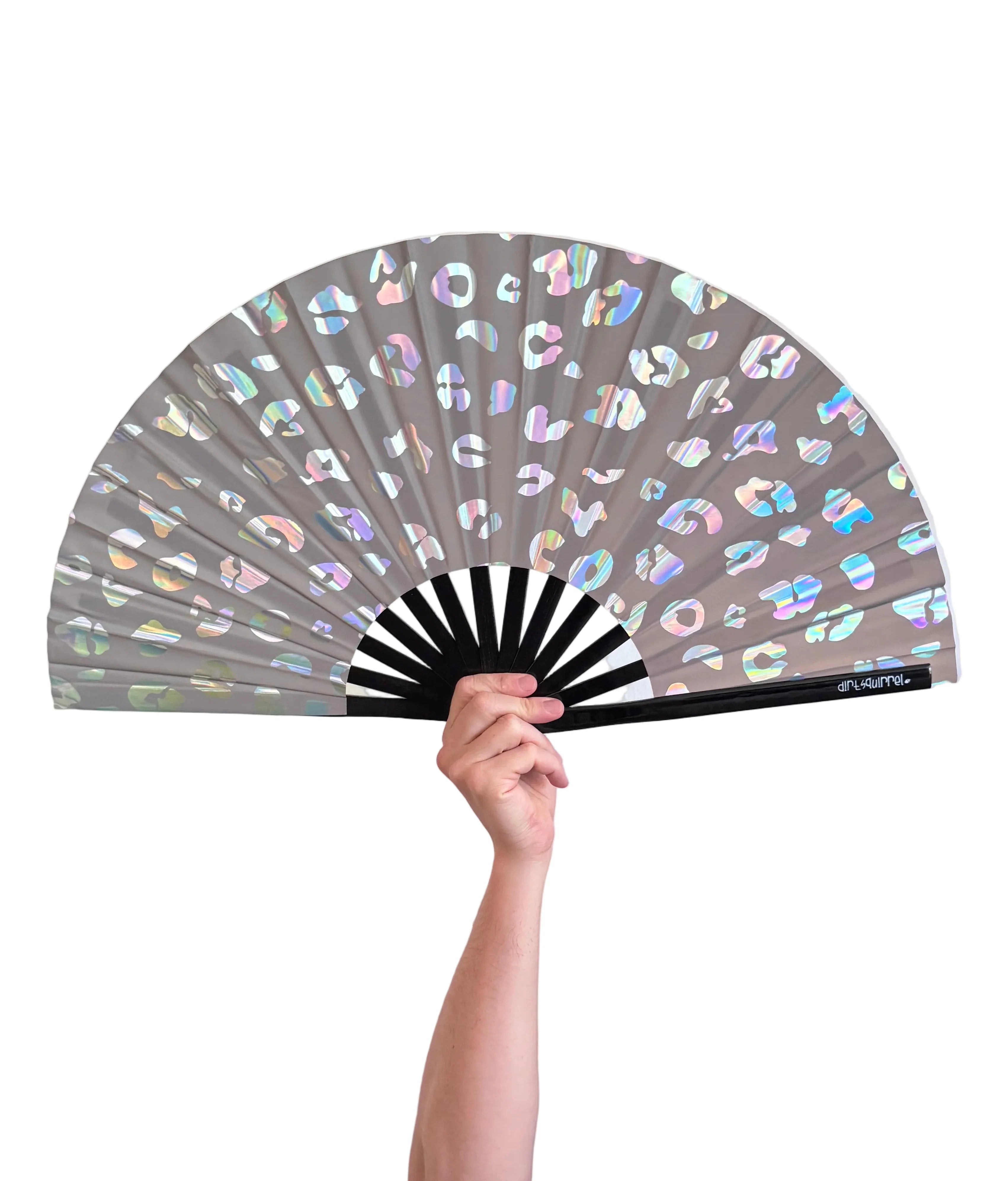 Dirt Squirrel - Leopard Print Reflective Fan