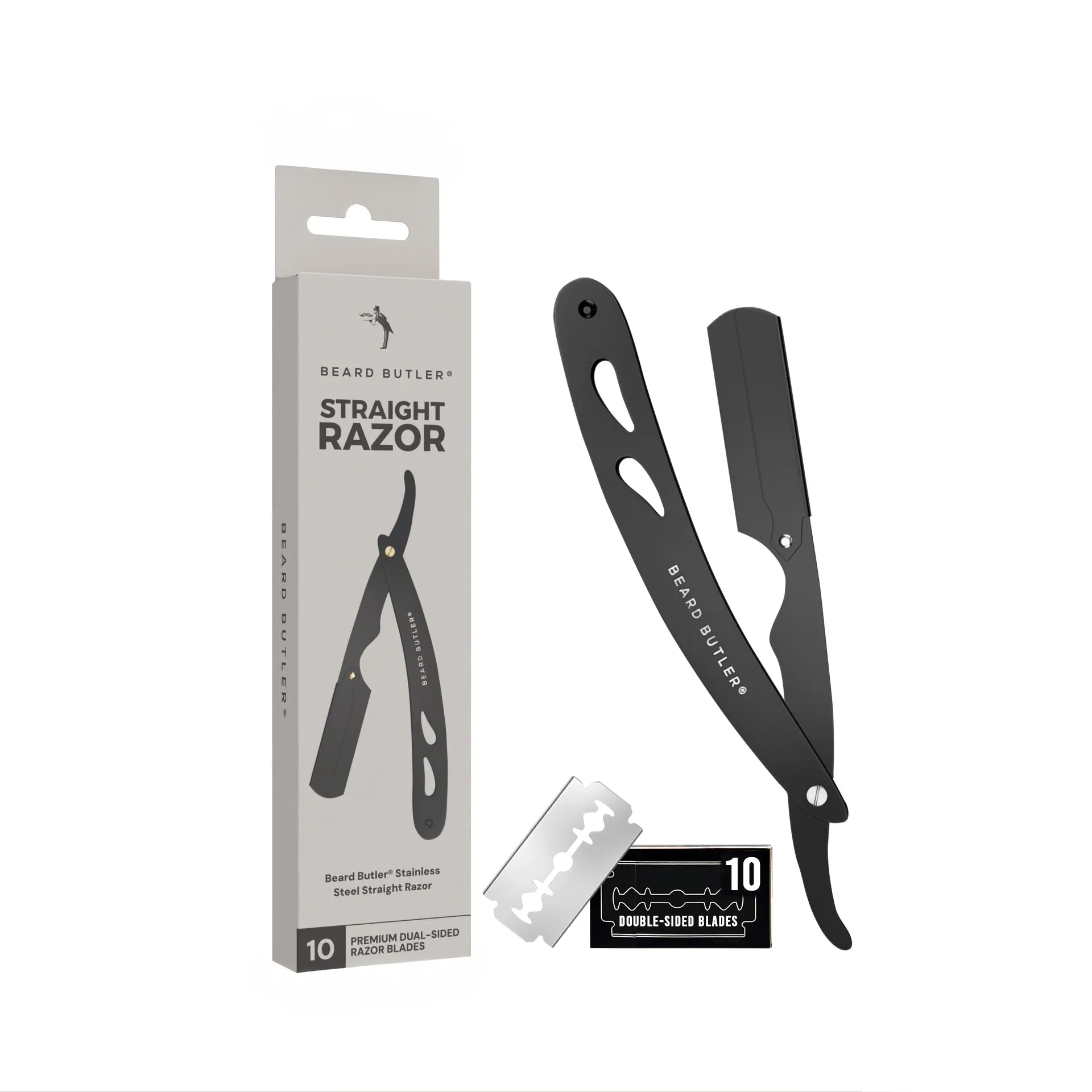 Grooming - Beard Butler - Straight Razor with 10 pack of blades