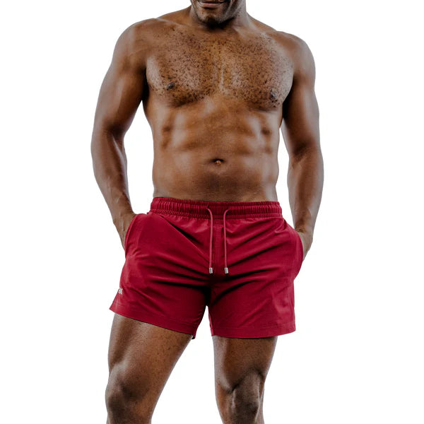 THK Male - Maroon Swim Gym Shorts