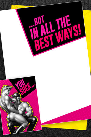 Kweer Cards- "YOU SUCK" TOM OF FINLAND GREETING CARD