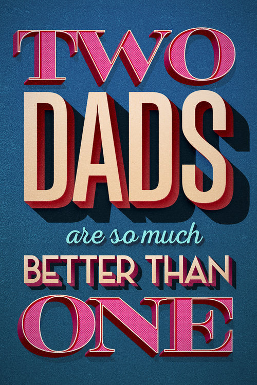 Kweer Cards Two Dads Greeting Cards